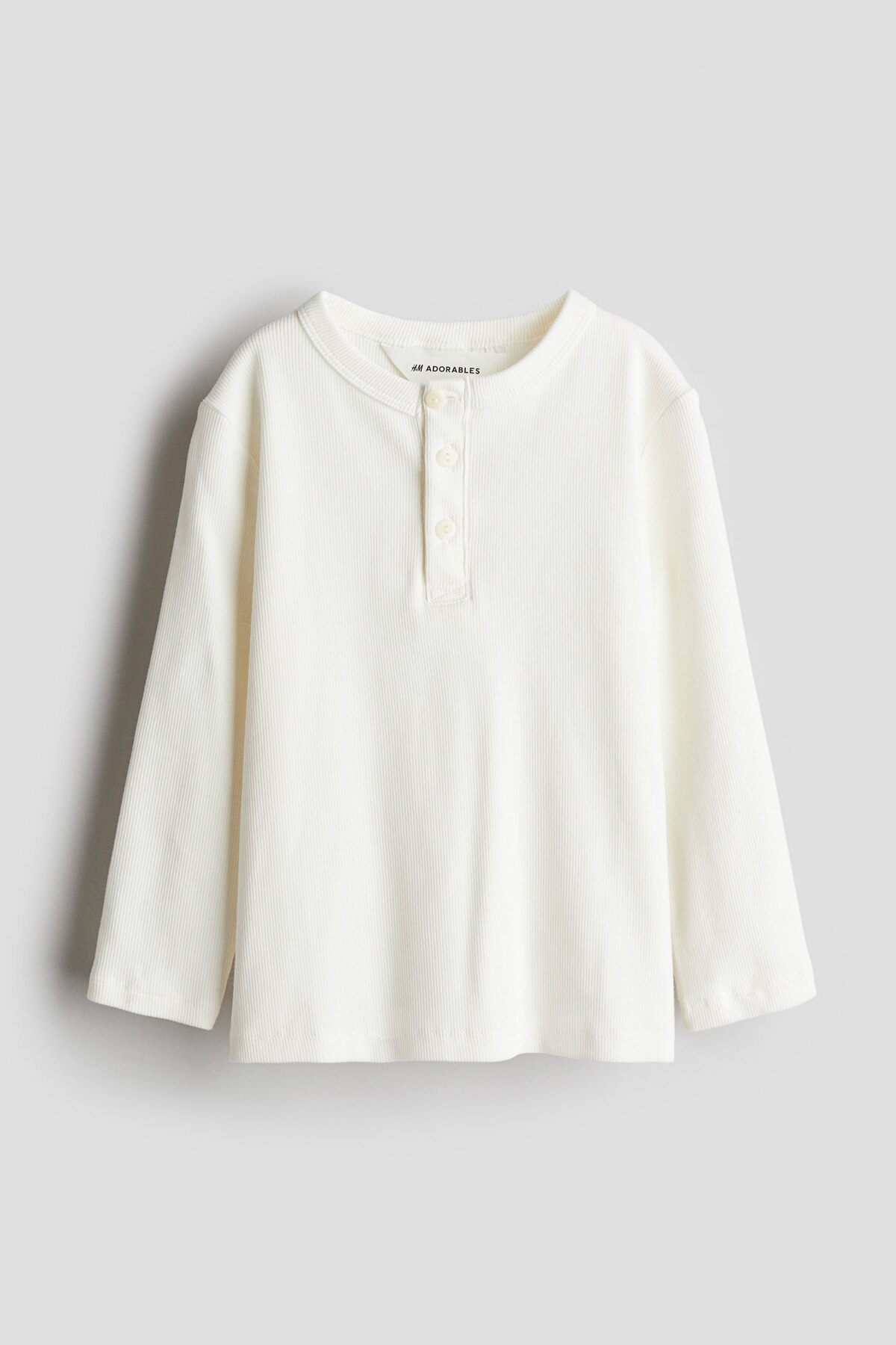 تاپ یقه گرد نخی اچ اند ام تی شرت H&M