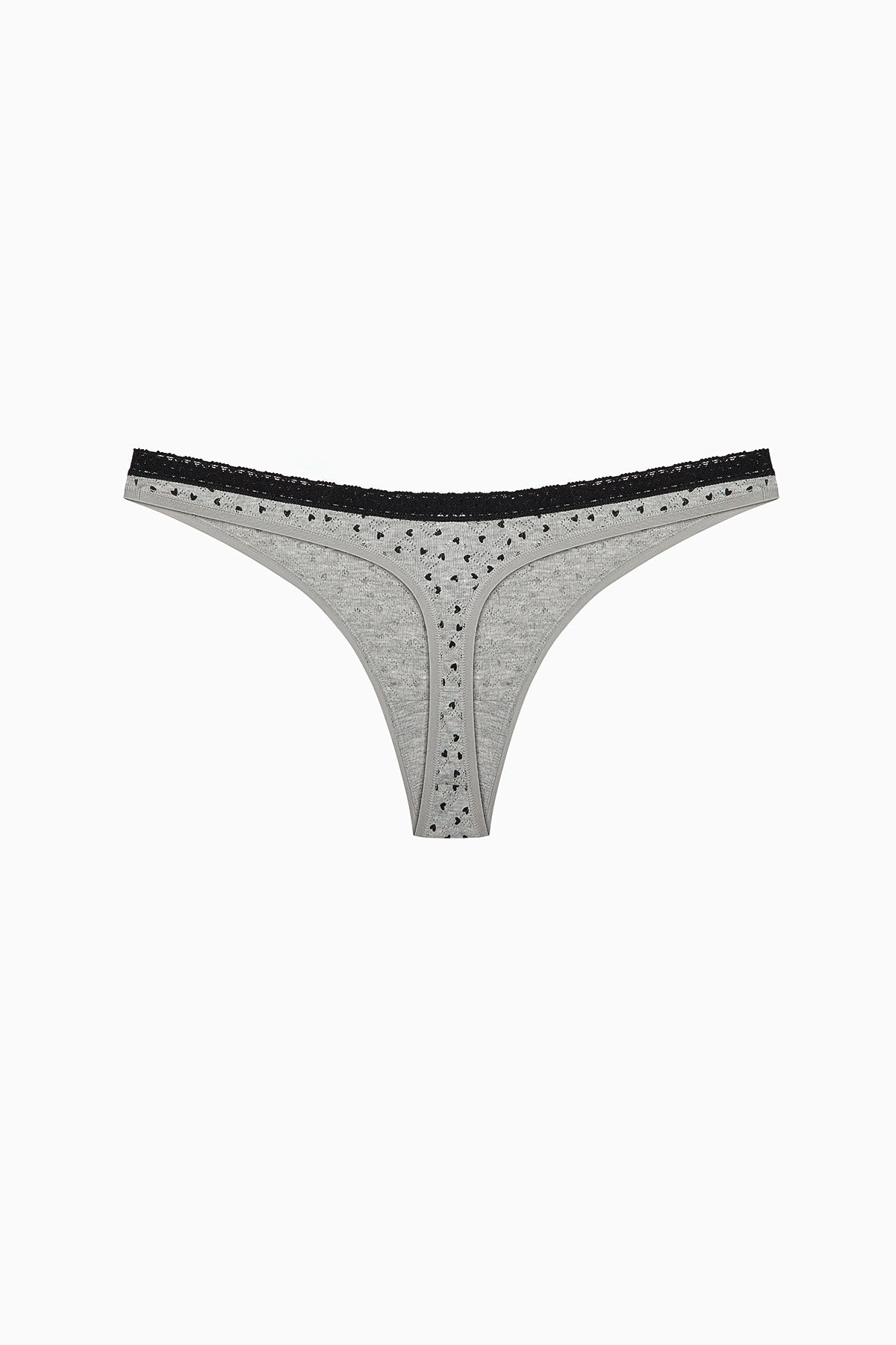 Penti-Sweet Heart Cotton 3 Pointel Multicolored Thong Panties 4