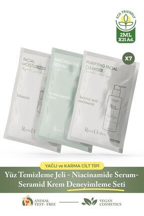 Rami Dulivo Yağlı ve Karma Ciltler İçin - Niacinamide Serum, Temizleyici ve N...