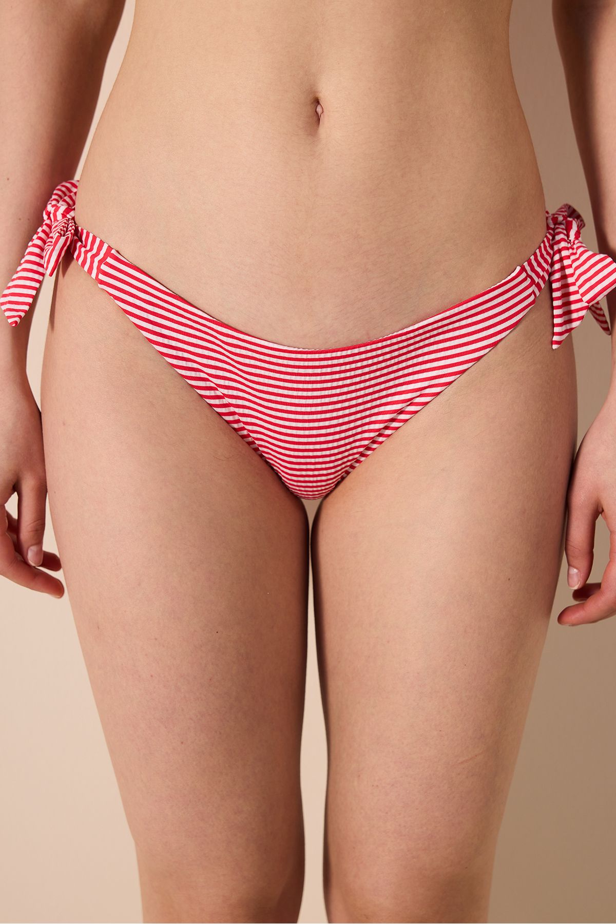 Penti-Patmos Brazilian Textured Striped Bikini Bottom 1