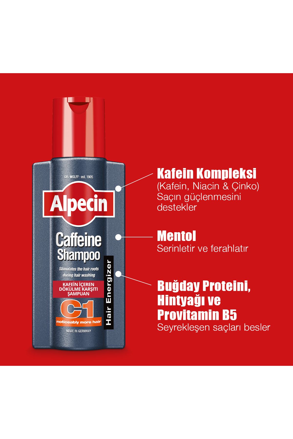 ALPECİN-X3 - Caffeinated Anti-Spill Shampoo C1 3