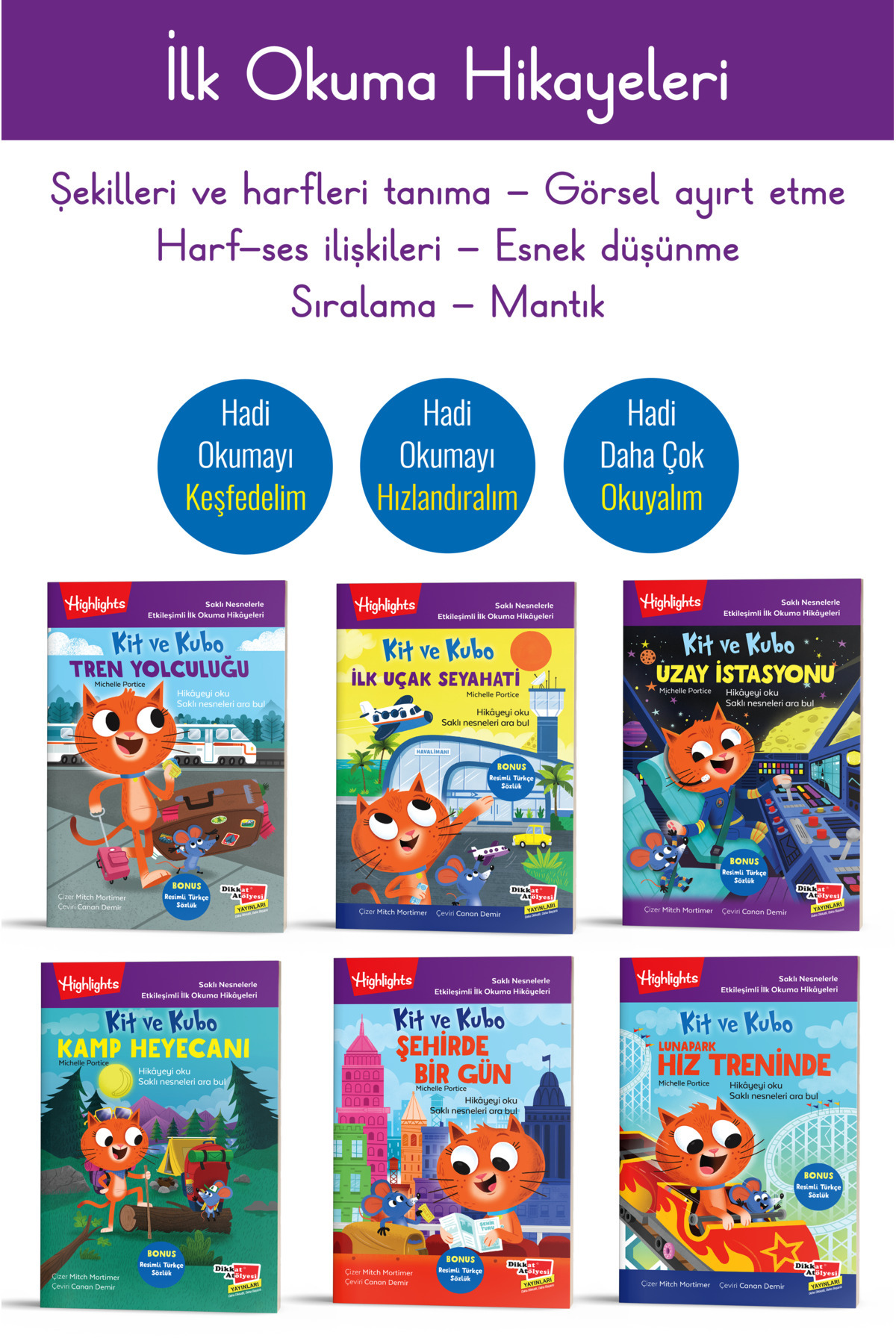 Dikkat Atölyesi Yayınları Saklı Nesnelerle Etkileşimli Ilk Okuma Hikâyeleri Kit Ve Kubo 6'lı Set fotoğrafı 2 (önizleme)