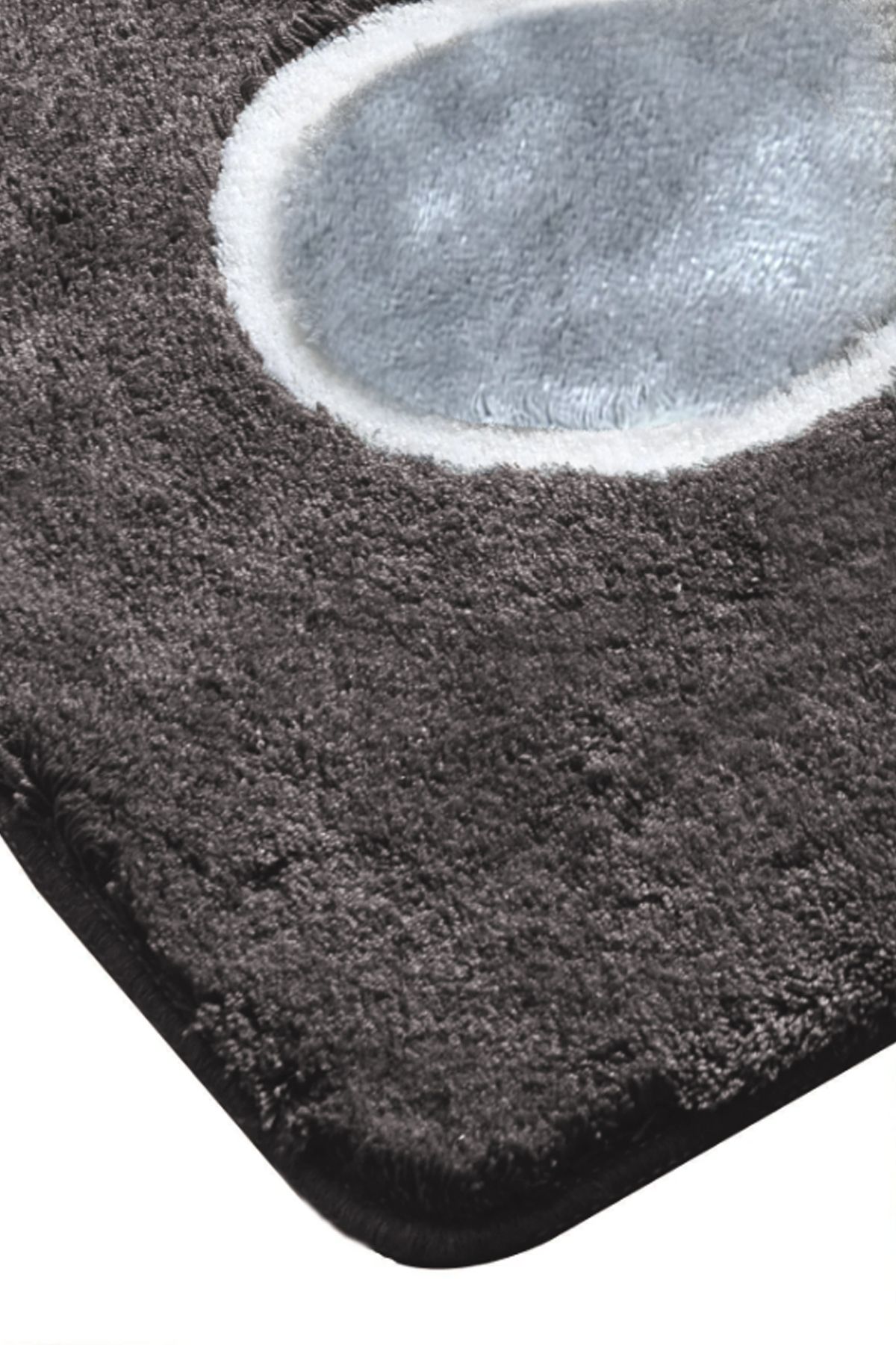 Chilai Home-Комплект от 2 части Acrylic Flower Grey - килимче за баня и постелка 2