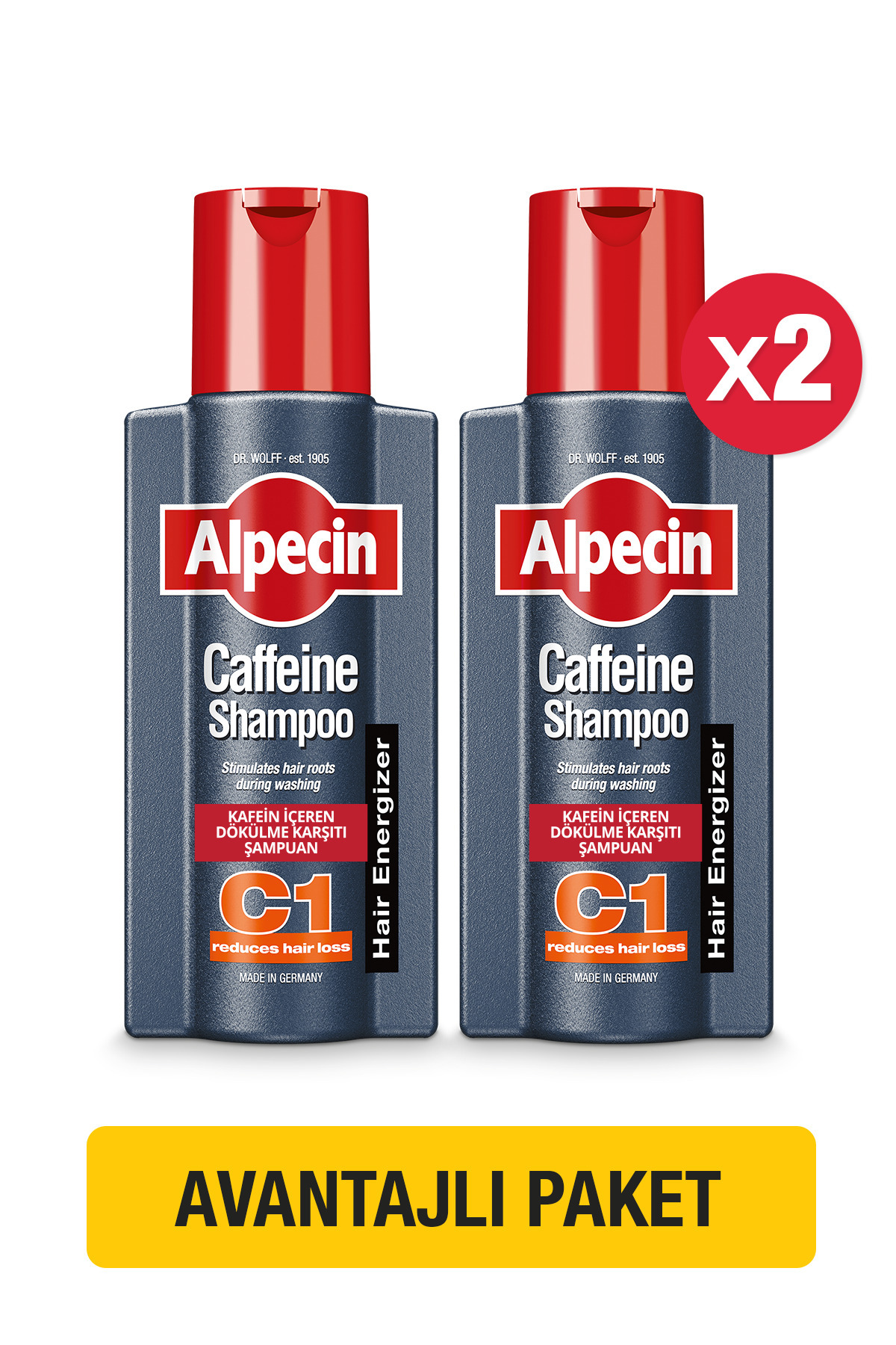 ALPECİN-C1 - Caffeinated Anti-Spill Shampoo X2 - Comfortable Cut 1