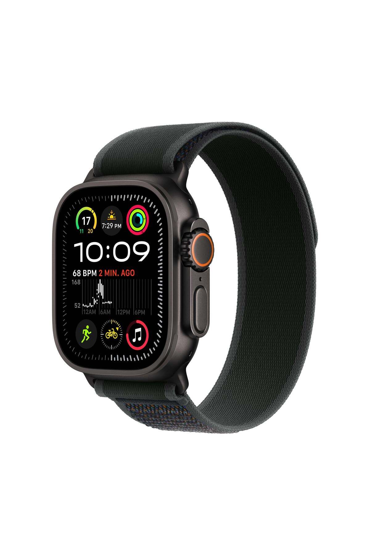Apple-Watch Ultra 2 GPS + Cellular 49mm Black Titanium Case with Black Trail Loop - M/L 1