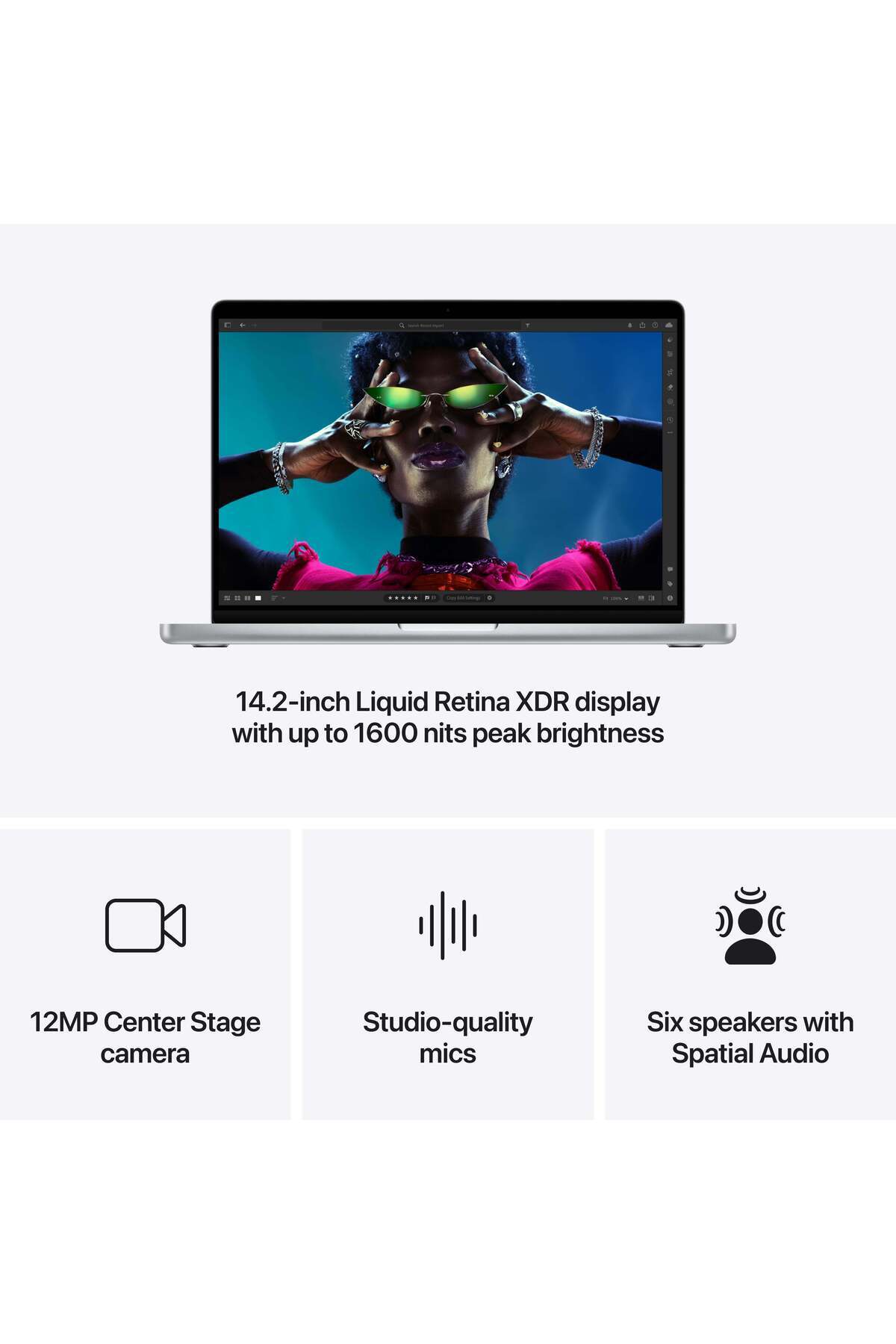 Apple-14-inch MacBook Pro: M4 chip with 10-core CPU and 10-core GPU, 1TB SSD - Silver 6