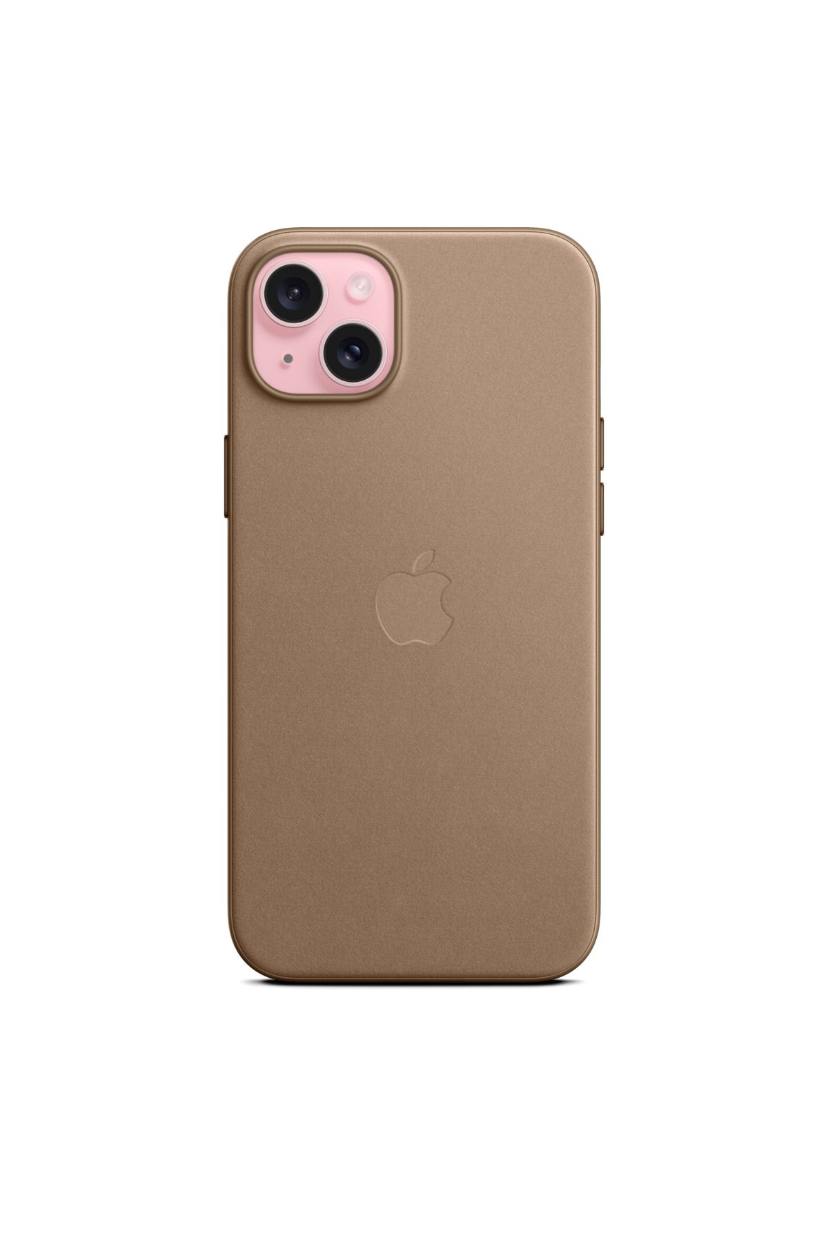Apple-جراب iPhone 15 Plus FineWoven مع MagSafe - بني رمادي 2