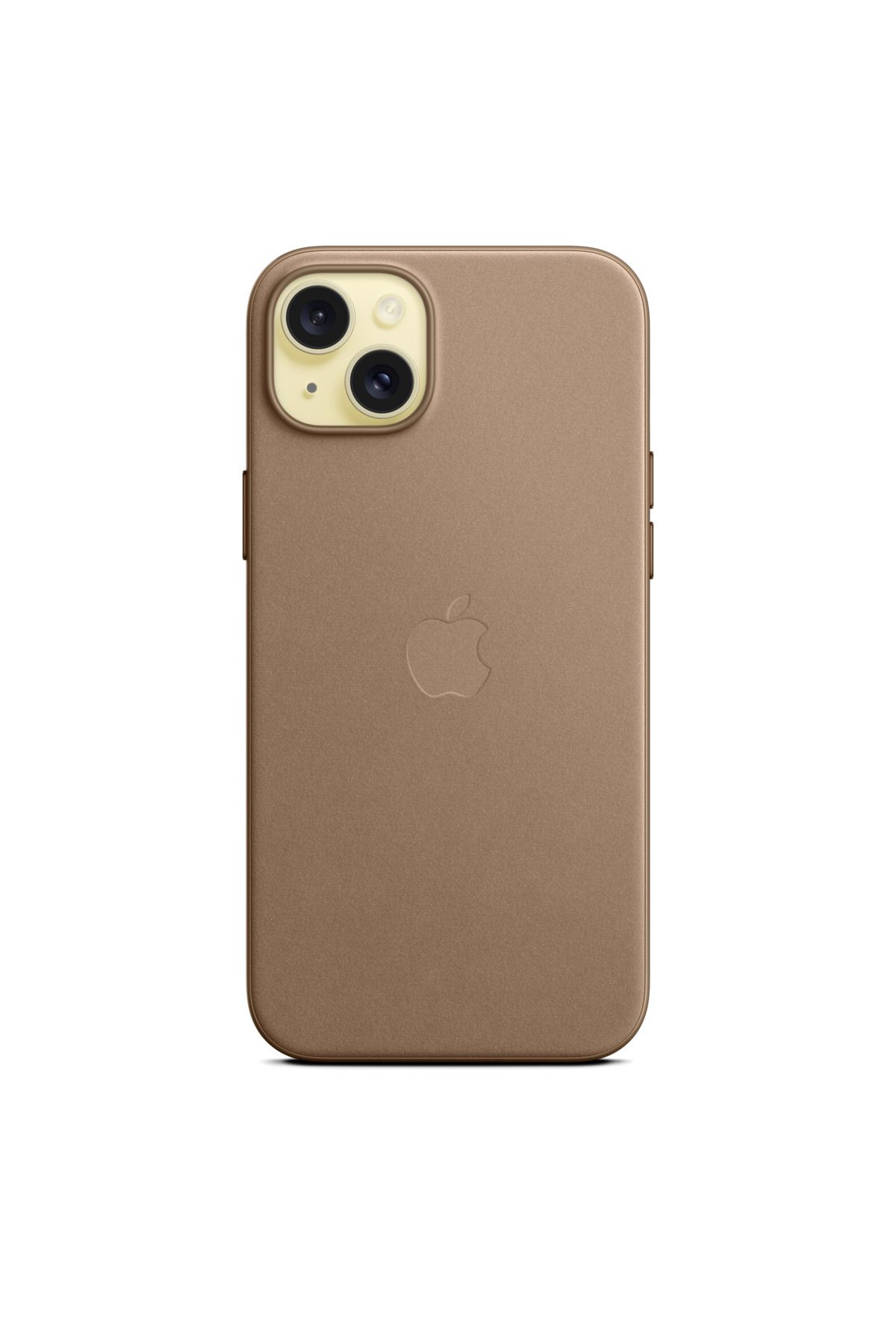 Apple-جراب iPhone 15 Plus FineWoven مع MagSafe - بني رمادي 3