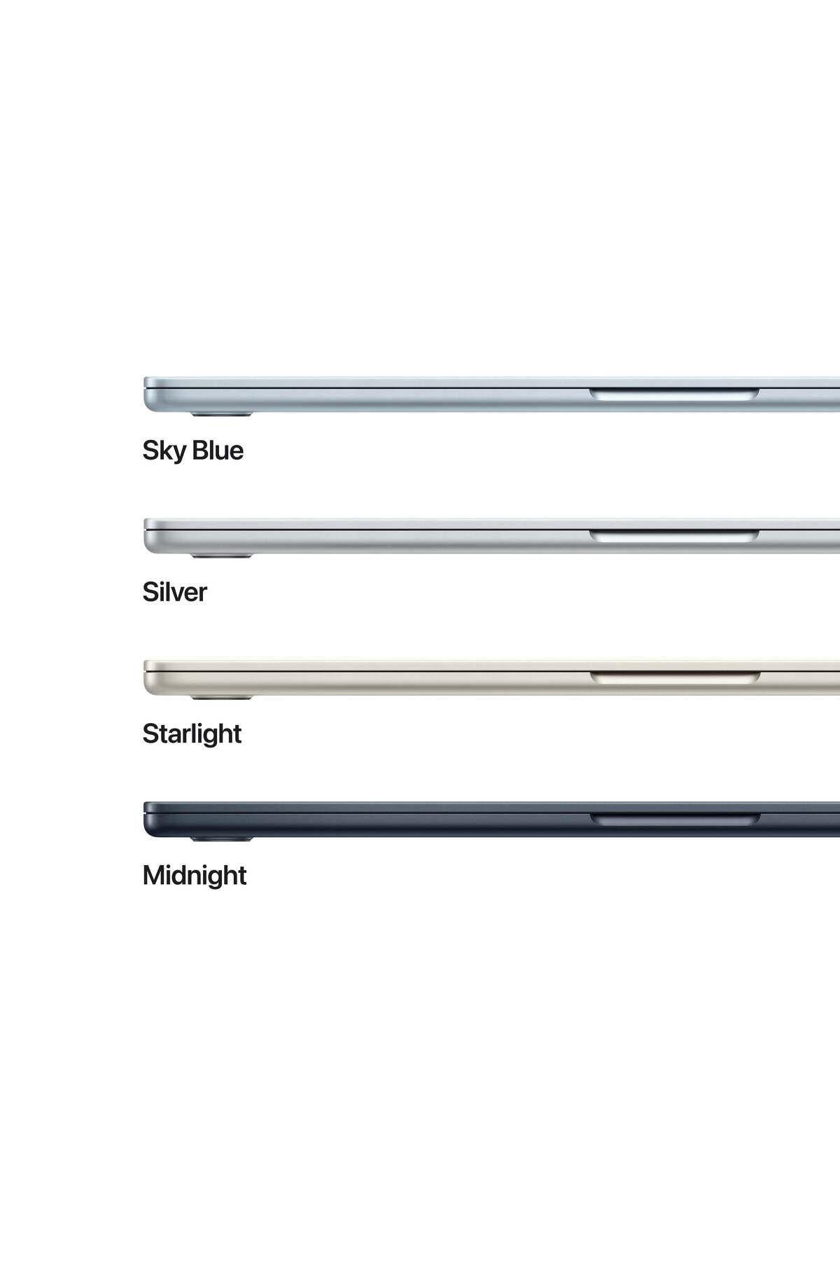 Apple-MacBook Air مقاس 15 بوصة: شريحة M4 مع وحدة معالجة مركزية 10 أنوية ووحدة معالجة رسومية 10 أنوية، وSSD سعة 512 جيجابايت - منتصف الليل 3