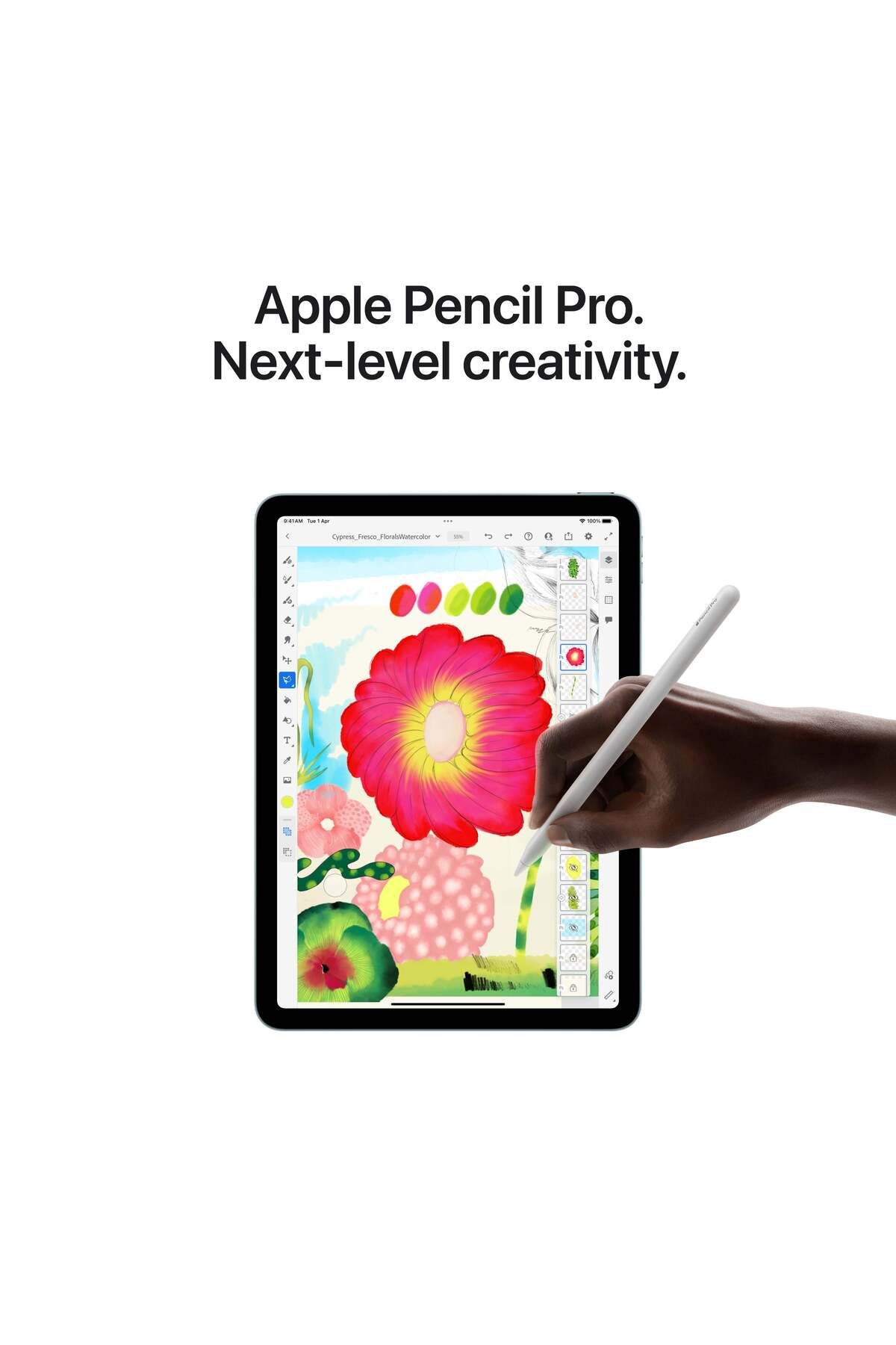 Apple-iPad Air 11 بوصة Wi-Fi + Cellular 128GB - أزرق (M3) 6