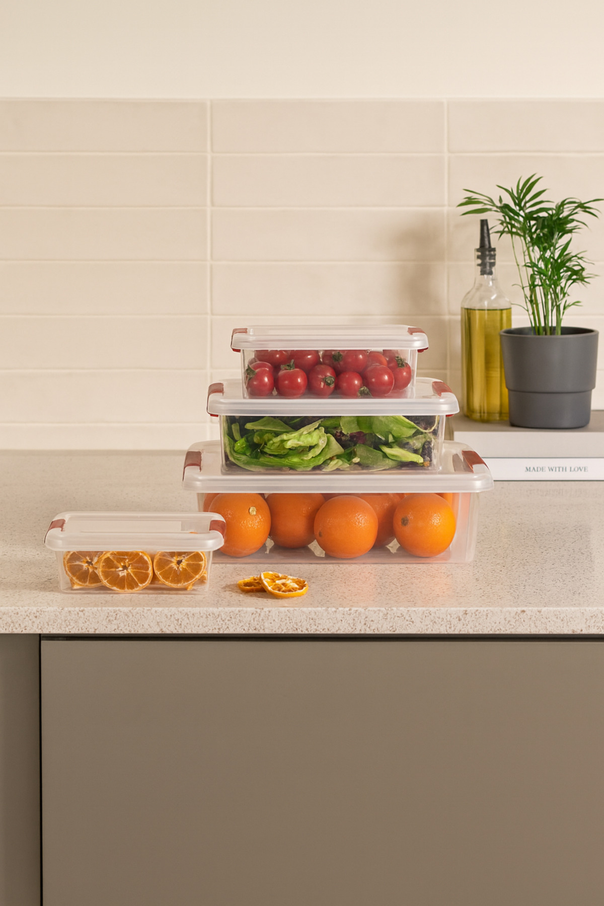 Dükkanönü Fresh & Clink Saklama Kabı Set (4'LÜ) 0,80 Lt. X 1,50 Lt