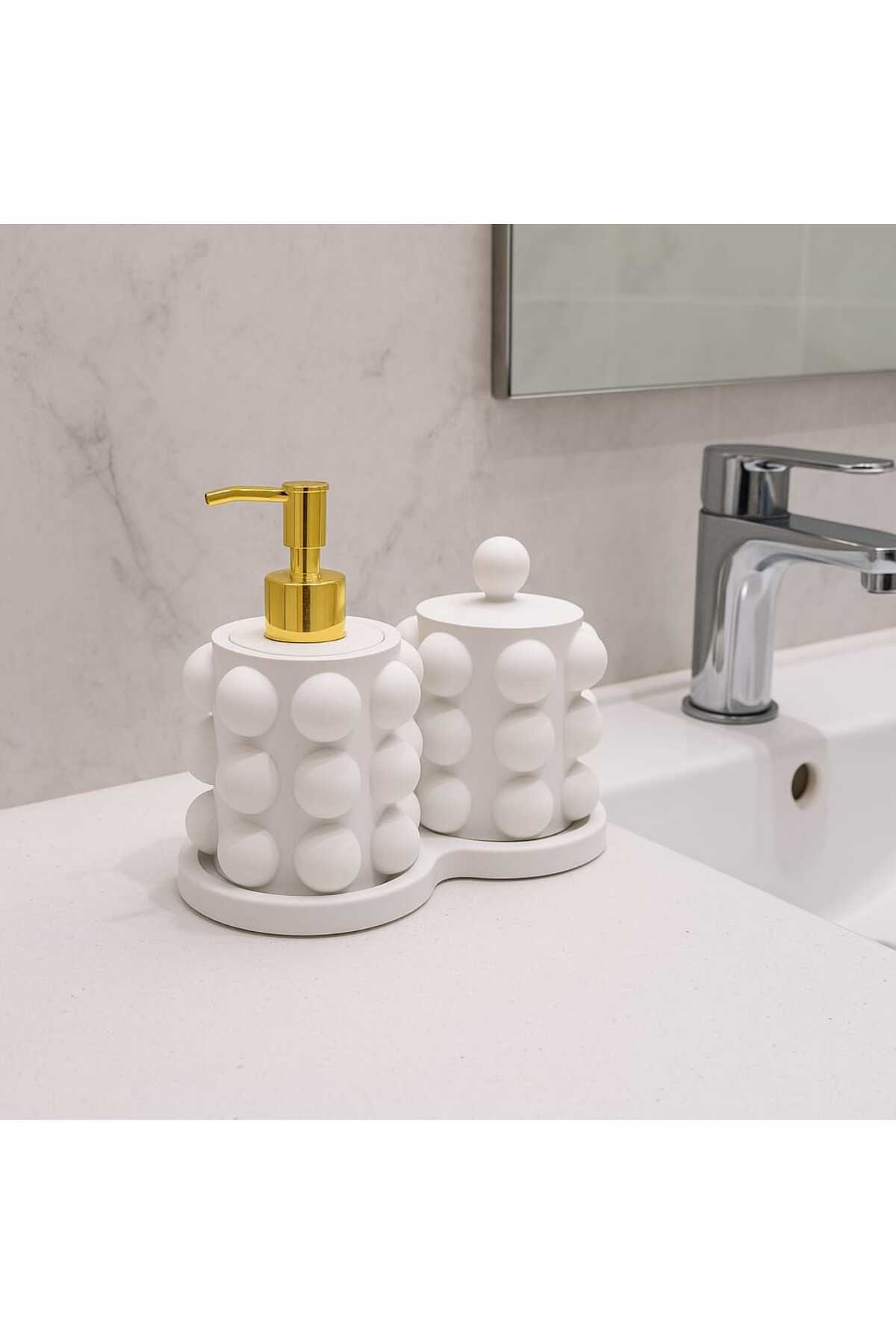 Beton Buble Sıvı Sabunluk Set