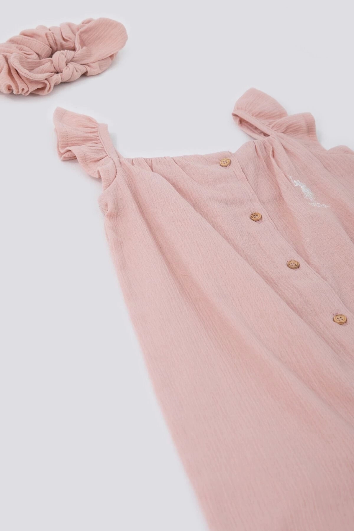 U.S. Polo Assn. U.s. Polo Assn Sweet Candy Pembe Bebek Bandanalı Salopet Takım fotoğrafı 2 (önizleme)