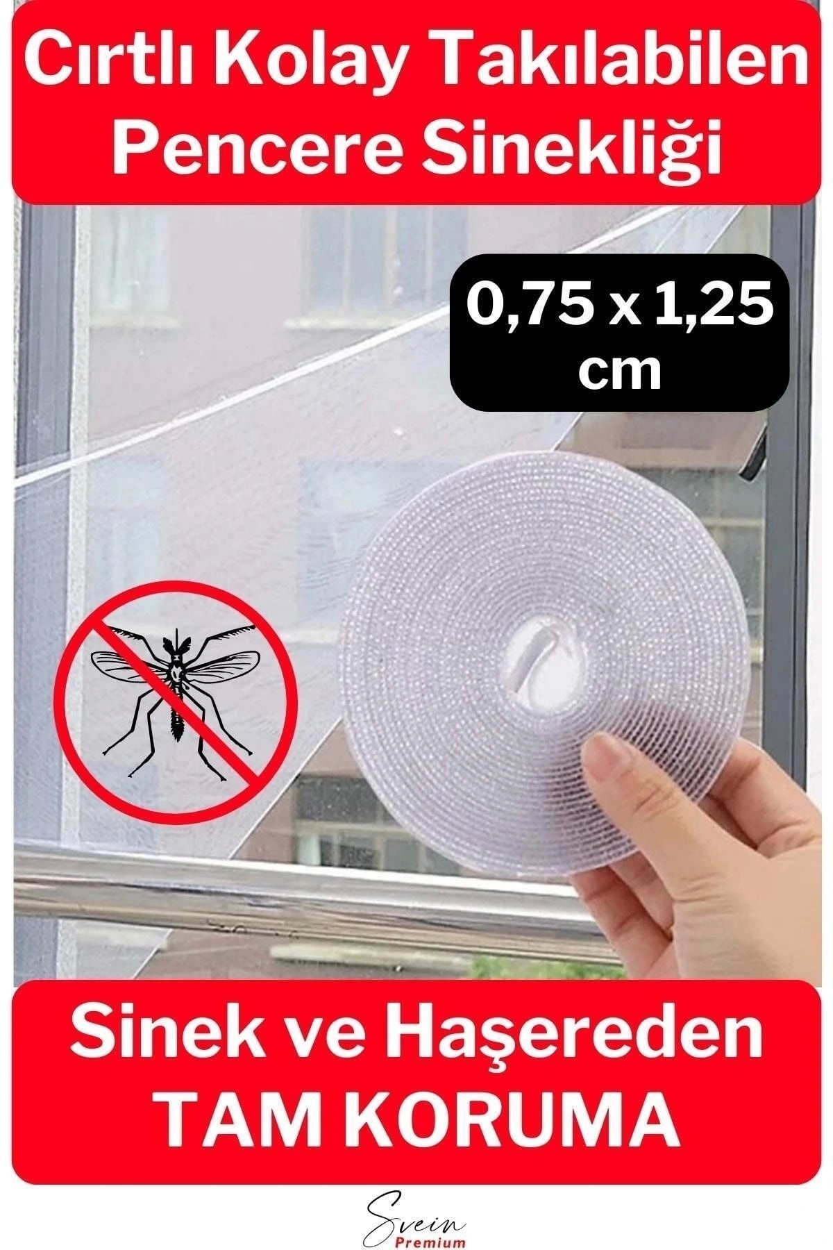 Adjustable Practical Window Glass Door Fly Screen Velcro Tape Ready Adhesive 0.75 cmx1.25 cm - 4 mt