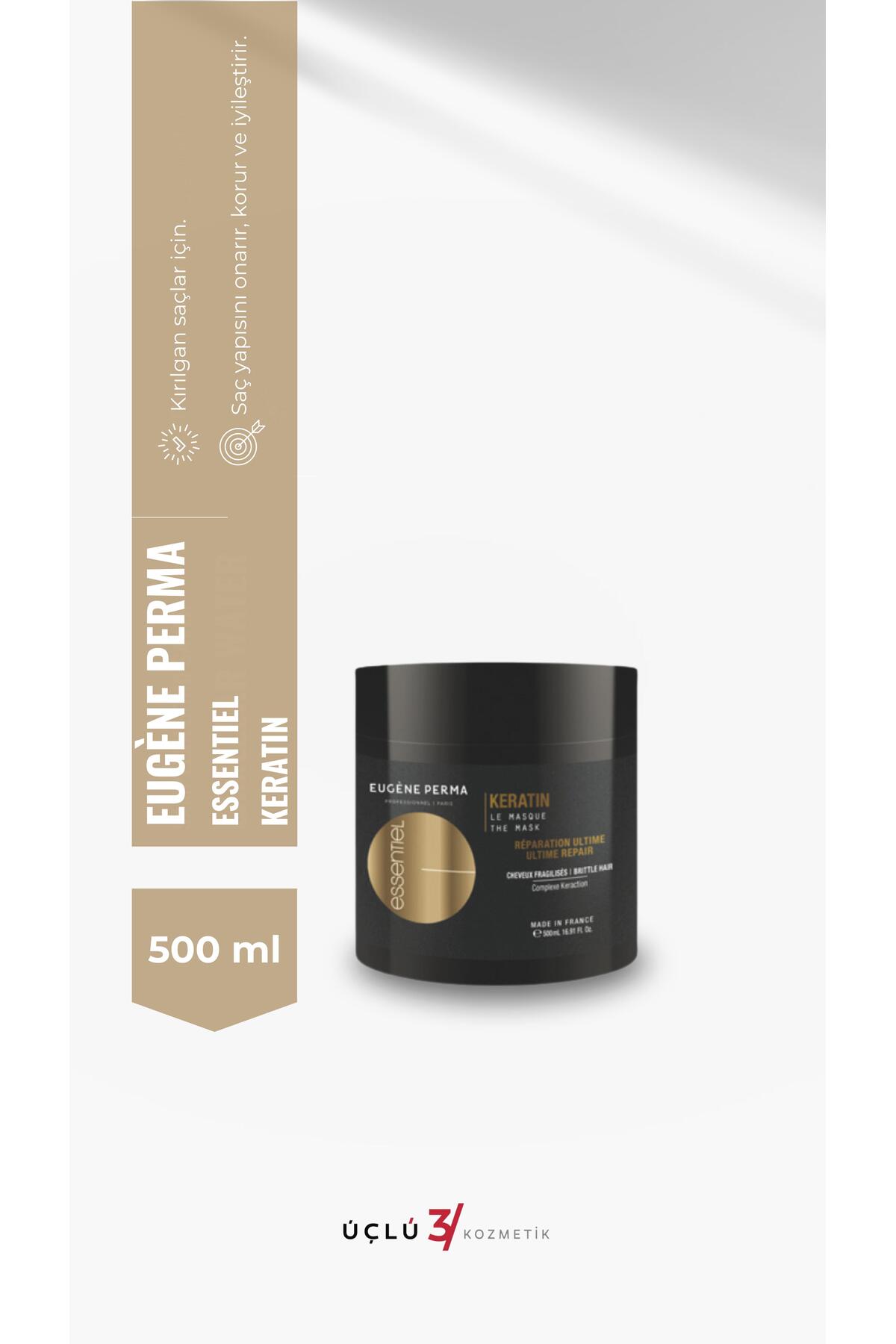 Eugene Perma Keratin Maske 500 ml - Yıpranmış Saçlar Için Saç Maskesi — 3140100347319