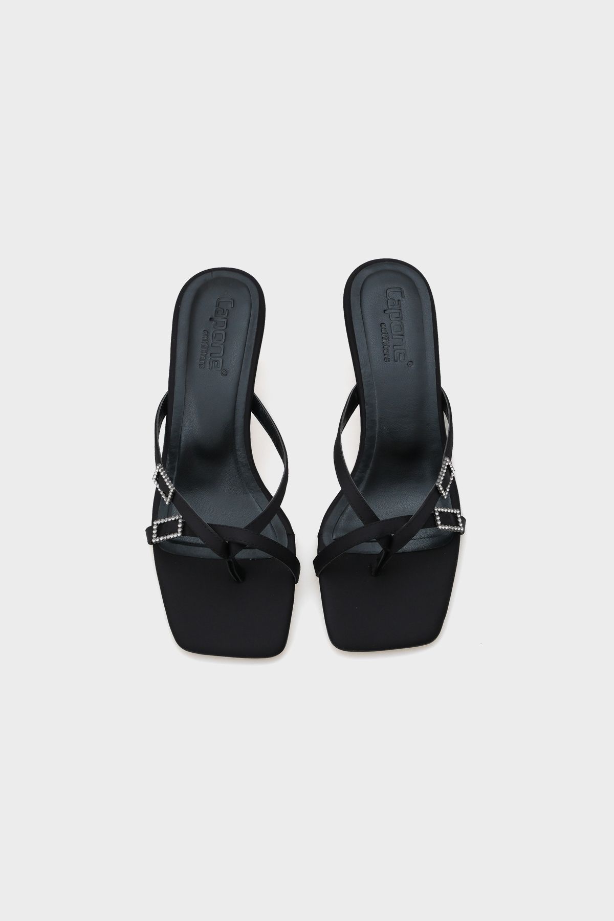 Capone Outfitters-Papuci de damă din satin cu toc mediu cu vârf tocit Milena 5