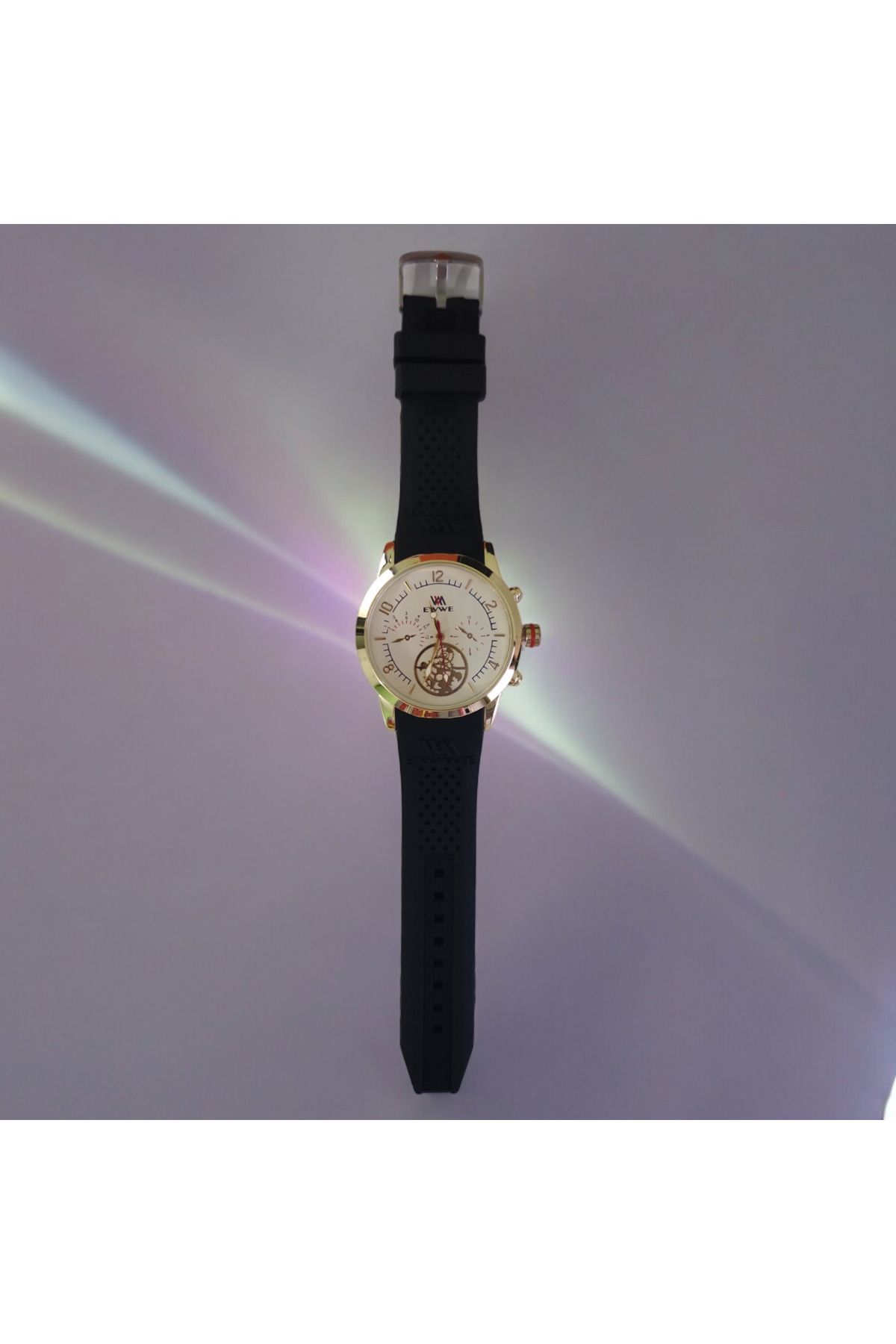 OEM-Ceas casual barbatesc, tip display analog, mecanism quartz, bratara din silicon 4