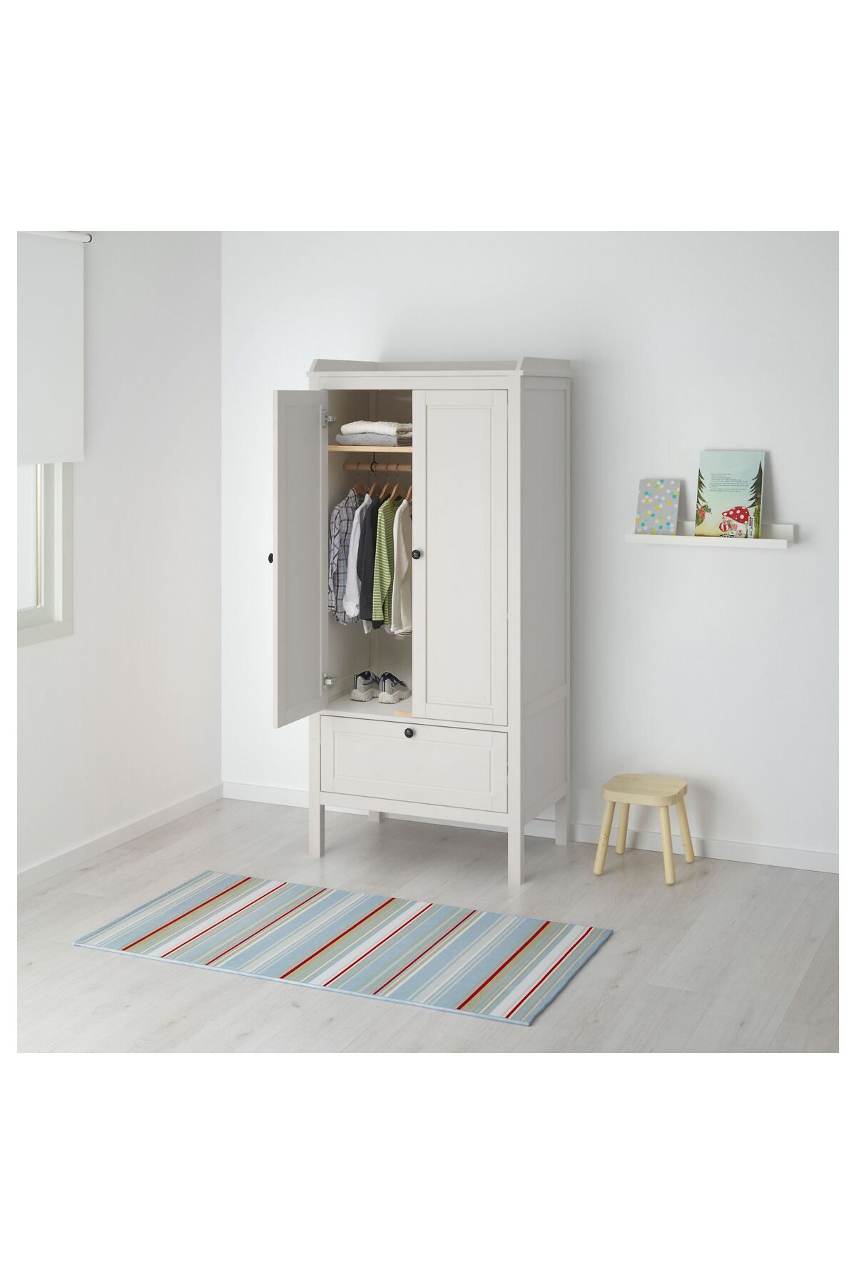 IKEA SUNDVIK çocuk gardırobu, beyaz, 80x50x171 cm 102.696.96 fotoğrafı 5 (önizleme)