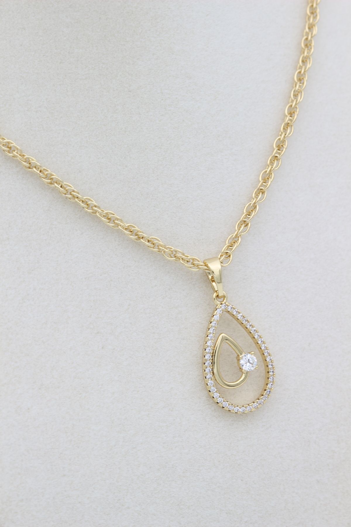 XUPING JEWELRY-Style Pearl/ 14K Gold Plated Drop Zircon Stone Necklace 3
