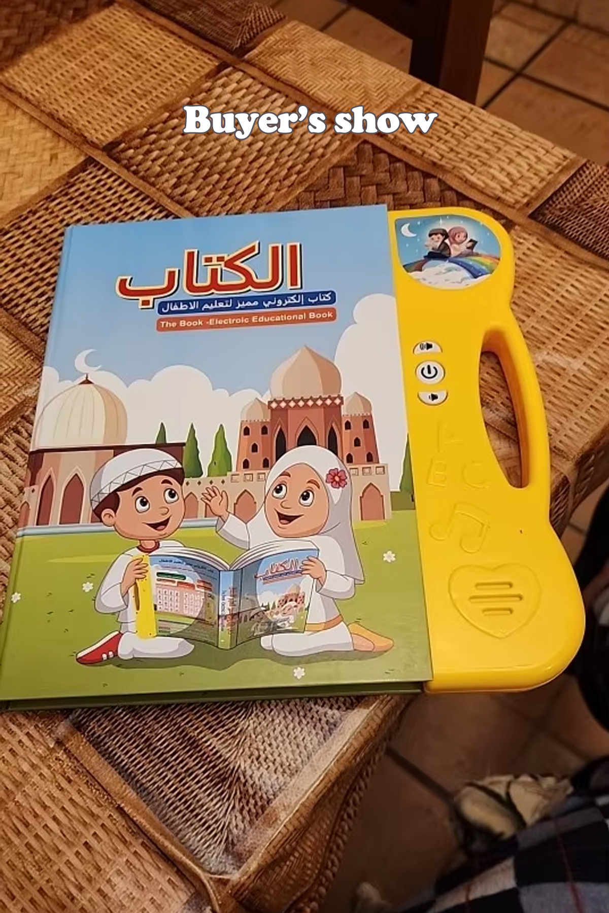 Choice-آلات قراءة الكتب الإلكترونية للأطفال باللون الأصفر مع حروف أبجدية إنجليزية وعربية متعددة الوظائف للأطفال إيرل 8