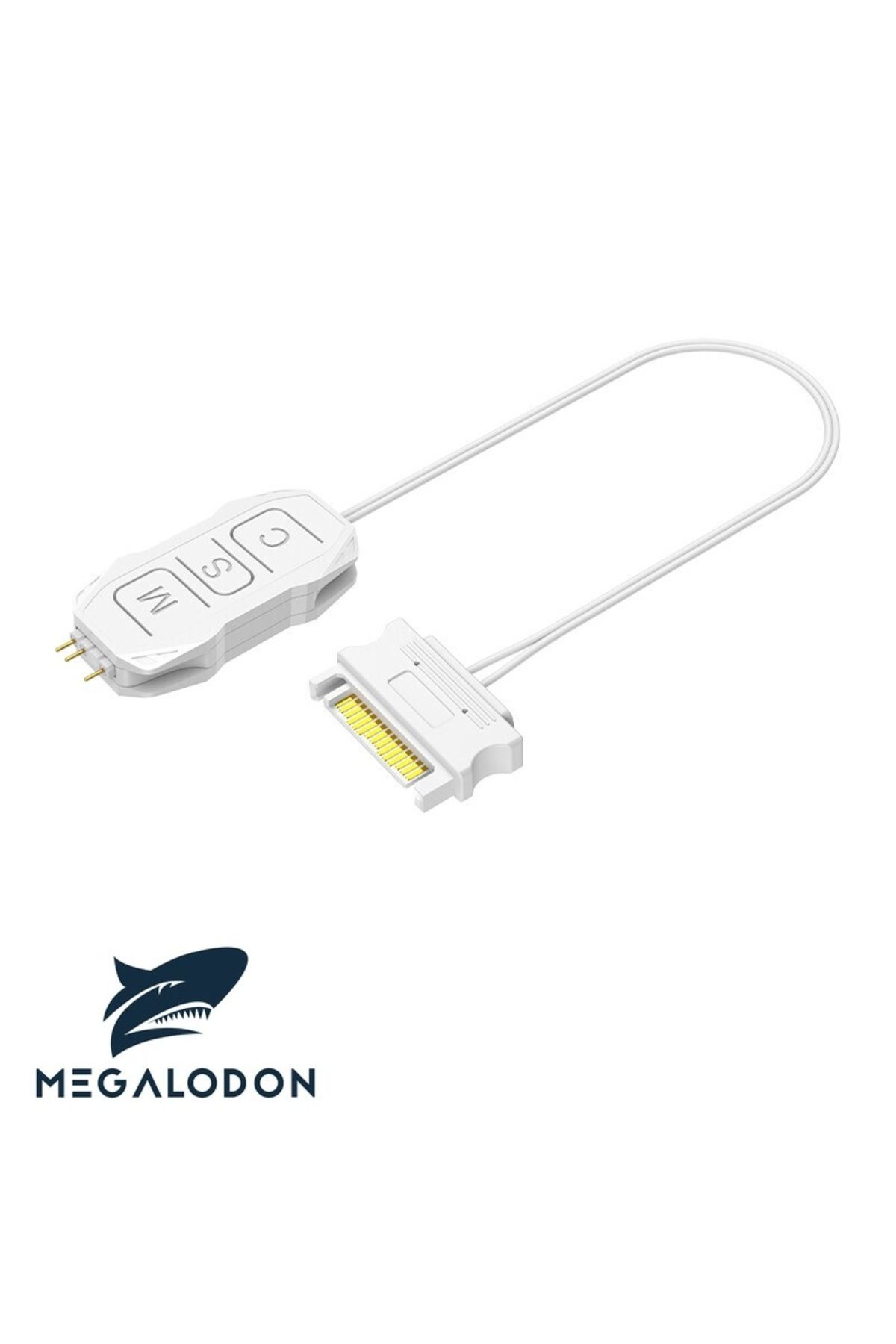 MEGALODON-وحدة تحكم ARGB 5 فولت 3 دبوس إلى كابل SATA محول ARGB وحدة تحكم RGB لون أبيض 3