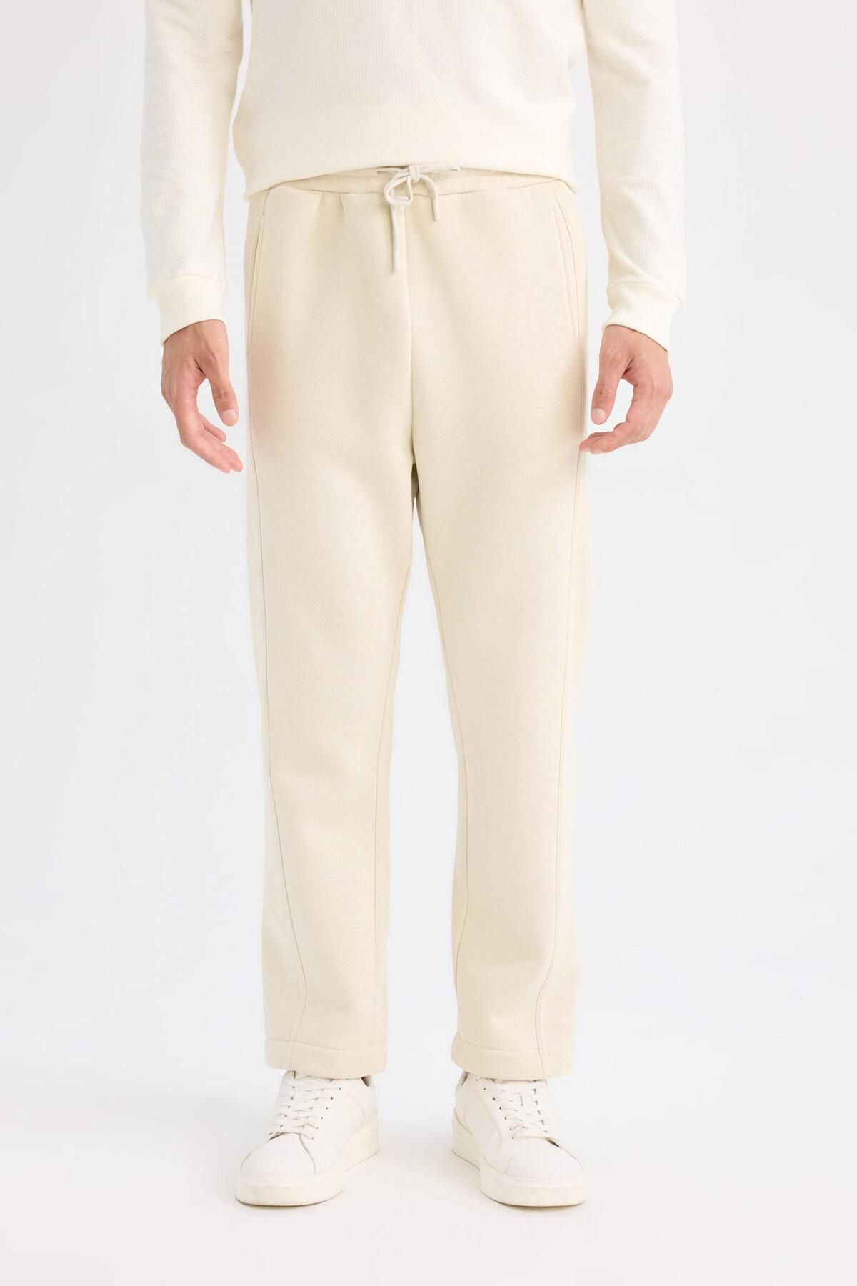 DeFacto-Jogginghose mit normaler Passform, elastischer Taille, Basic, einfarbig, mit Taschen, gerader Beinabschluss D9707AX24AU 5