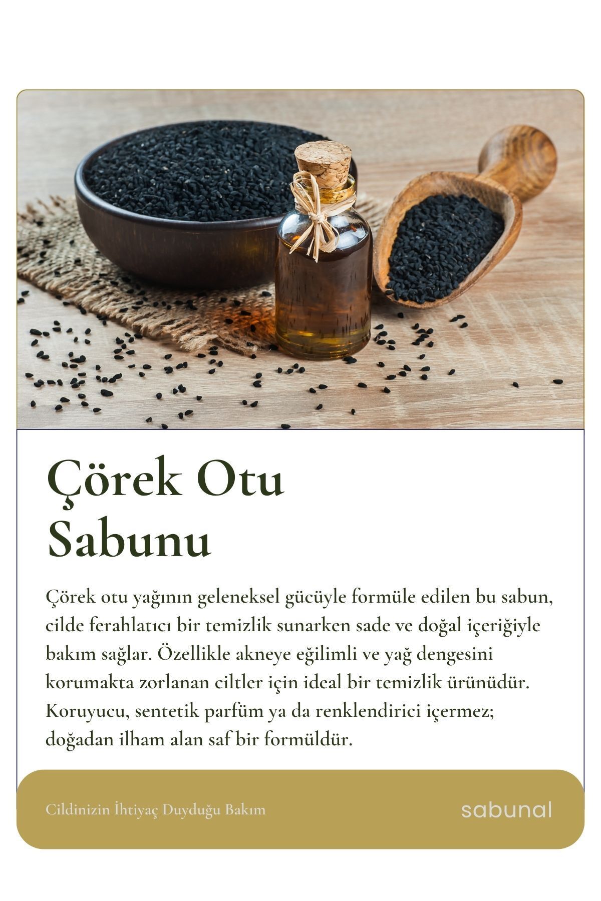 sabunal-Black Cumin Soap 2 Pieces - Natural, Refreshing and Anti-Acne Soap 2