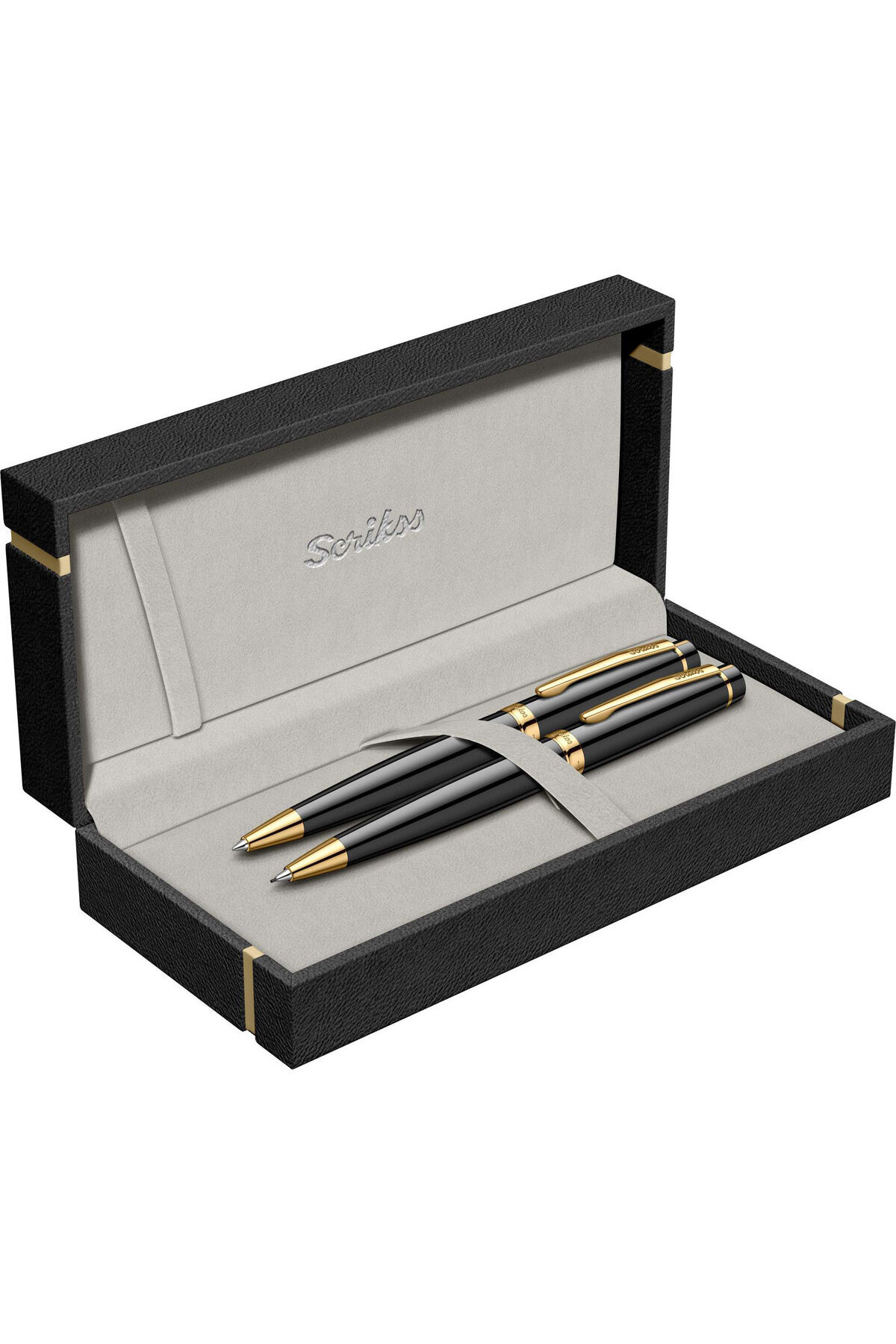 Scrikss WizDesign 38 TÜKENMEZKALEM + VERSATİL SET SİYAH ALTIN (ÖMÜR BOYU GARANTİLİ-LÜKS KUTULU-KİŞİYE ÖZEL)