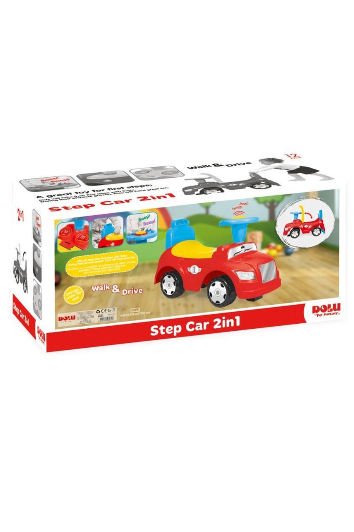 Dolu 8031 Step Car Toy Factory Yürüteç Araba STEP 2 in 1 İlk Arabam Kırmızı fotoğrafı 5 (önizleme)
