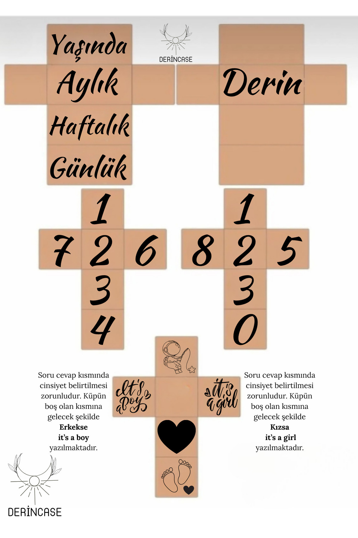 derincase İsimli Bebek Anne Anı Küpü %100 Doğal Keçi Kılı Saç Fırçası, Şimşir Tarak 7'li Set Lazer Markalama fotoğrafı 4 (önizleme)