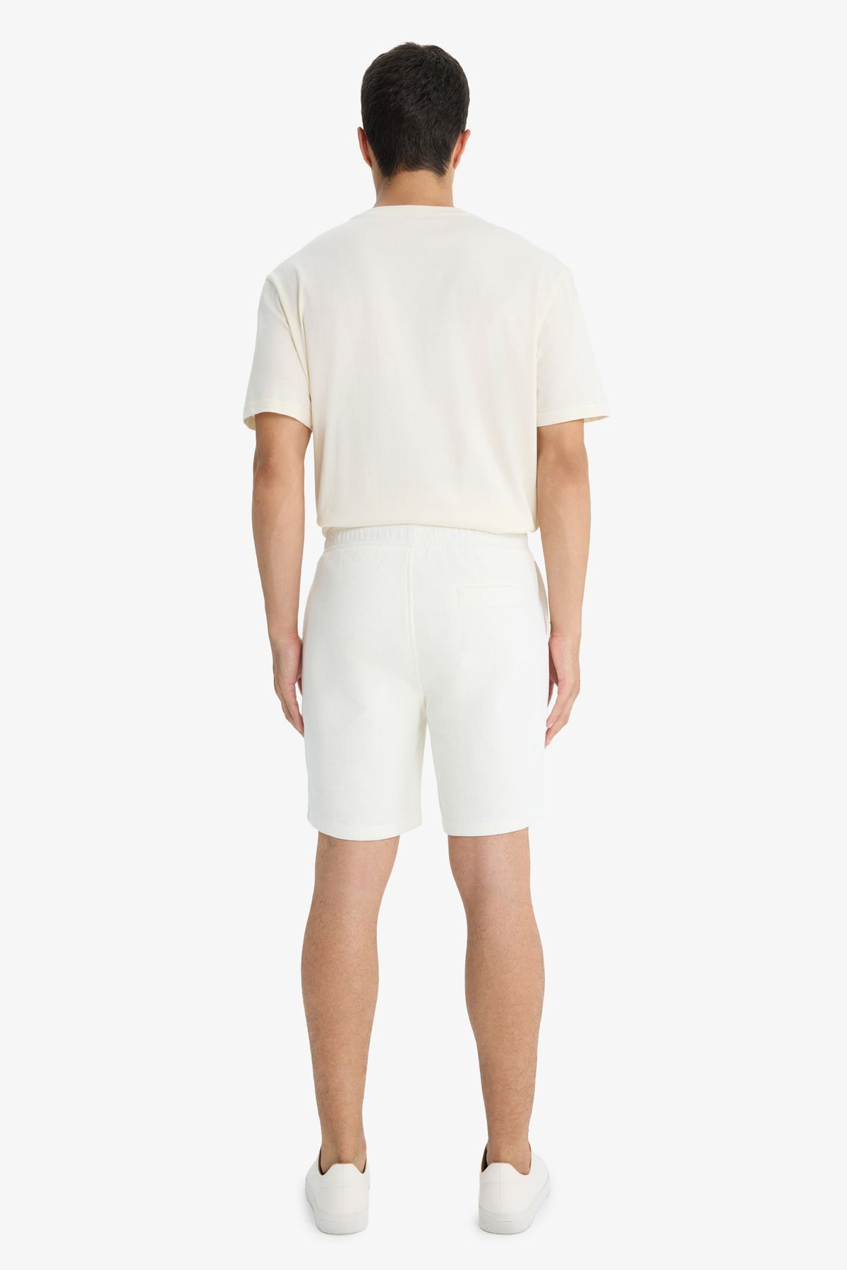 DeFacto-Regular Fit Textured Waffle Shorts E2591Ax25Sm 7