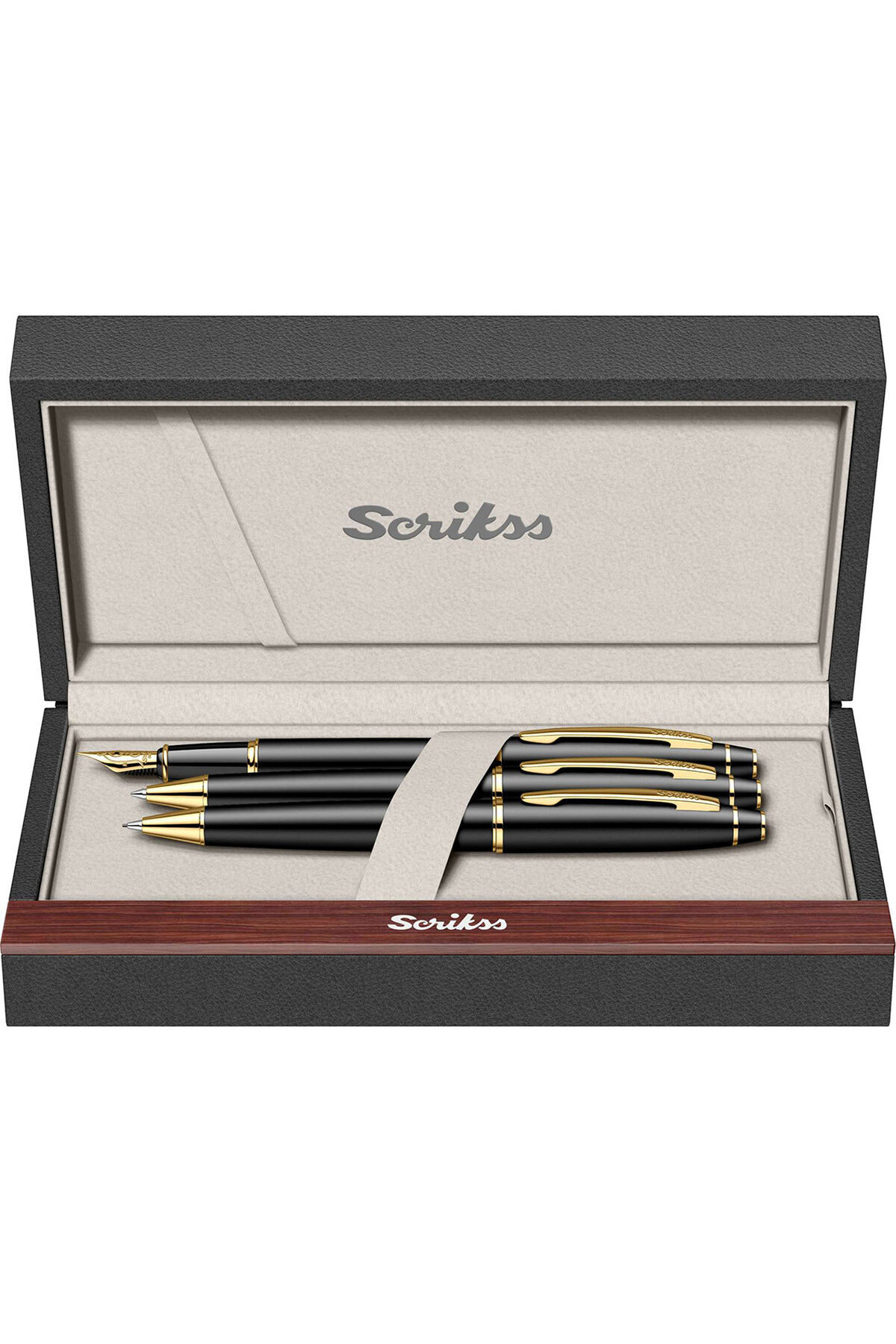 Scrikss WizDesign 35 DOLMA KALEM + TÜKENMEZ + VERSATİL SET MAT SİYAH ALTIN (GARANTİLİ-KUTULU-KİŞİYE ÖZEL)