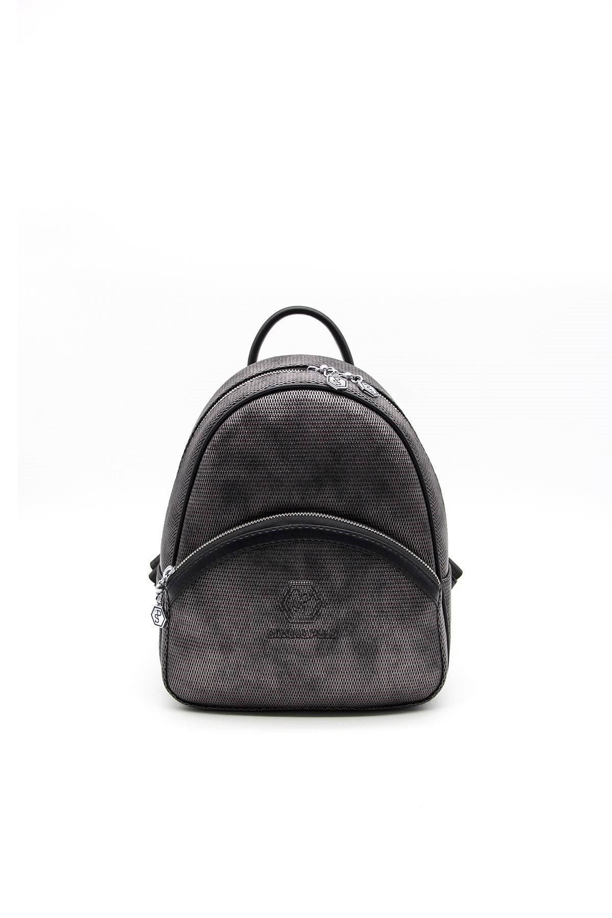 Silver Polo-Silver & Polo M.silver - حقيبة ظهر نسائية سوداء SP945 2