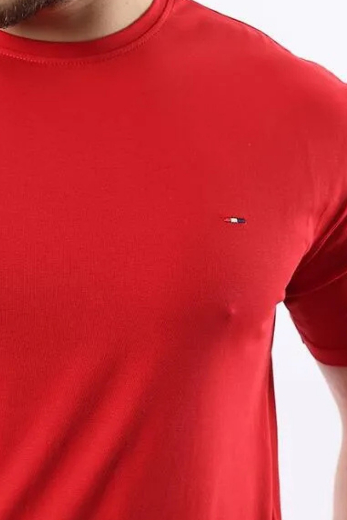 comstar-Men's Short Sleeve Summer Crew Neck Red T-Shirt 6