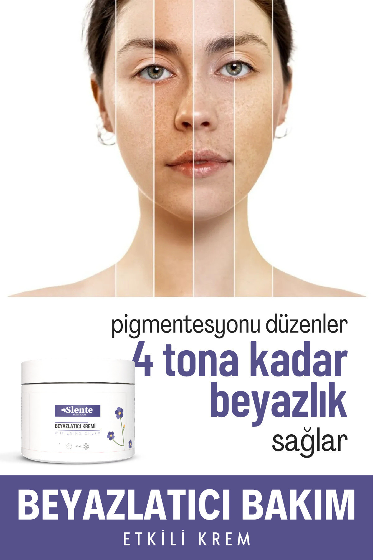 Koltuk Altı-Diz-Dirsek Ve Bikini Bölgesi Cilt Beyazlatıcı Krem 100 ml Skin Whitening Cream — SLT7 — تصویر 3 از 5