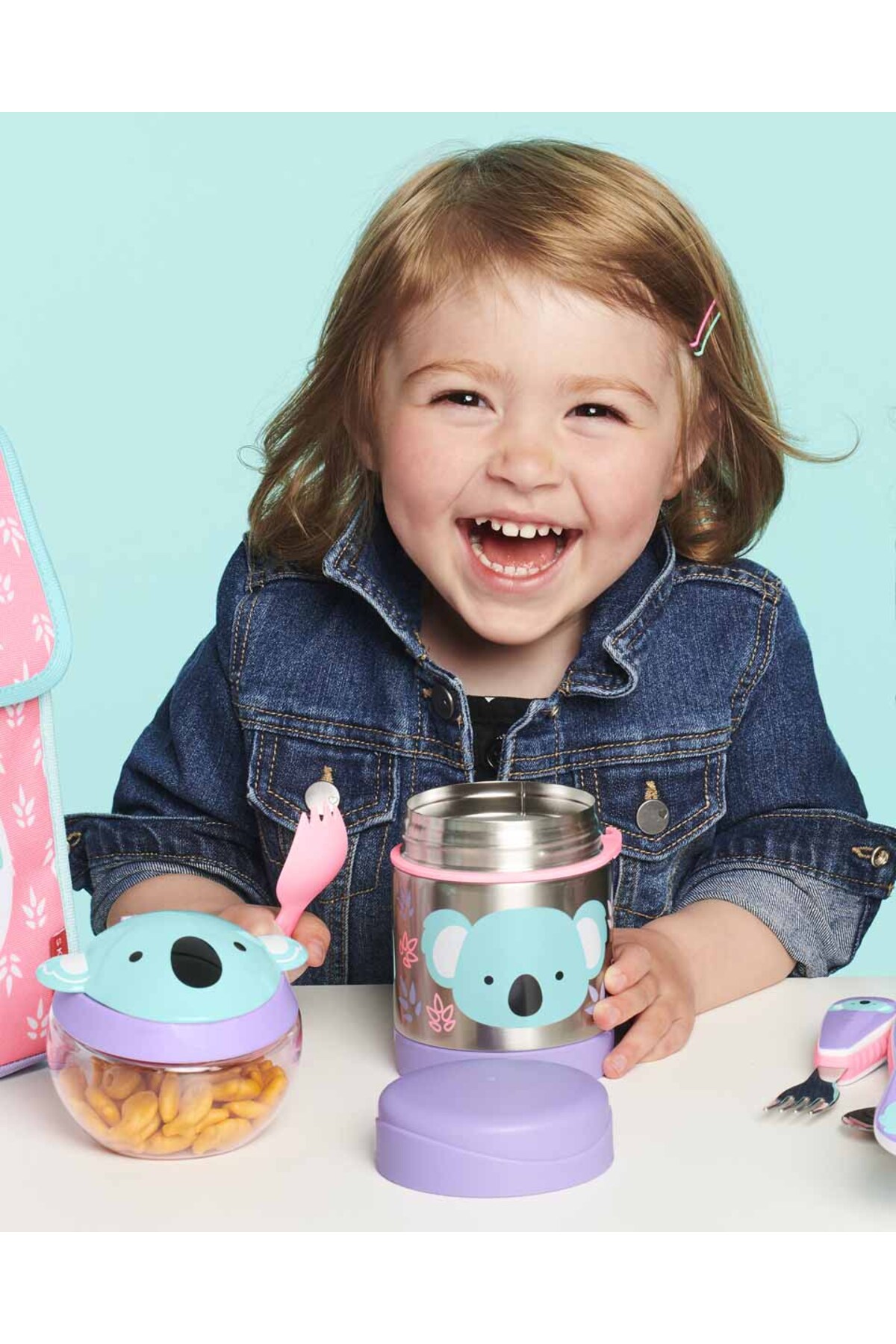 Skip Hop Paslanmaz Çelik Mama Saklama Termosu Seti - Koala fotoğrafı 2 (önizleme)