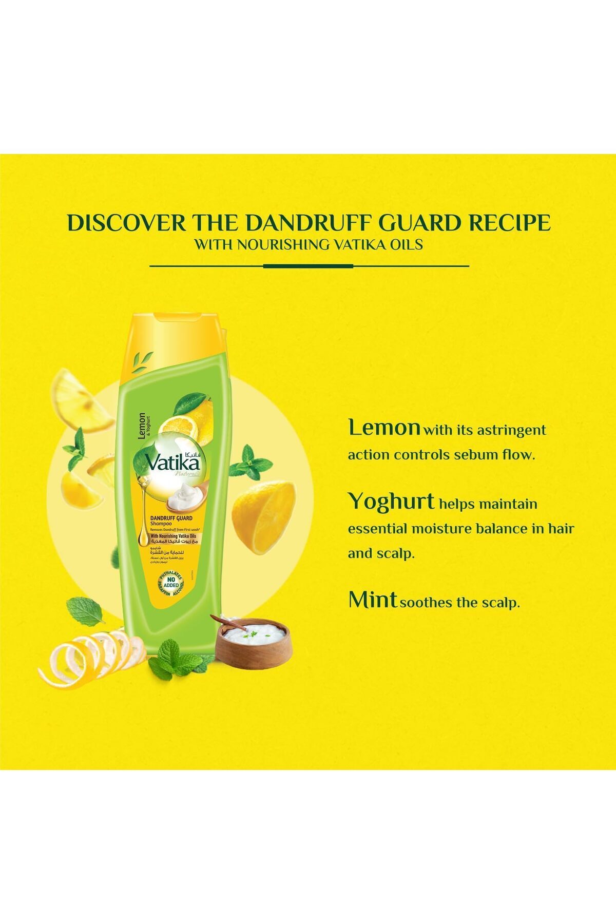 Vatika-Vatika Shampoo 400ml Dandruff Protection with Lemon 3