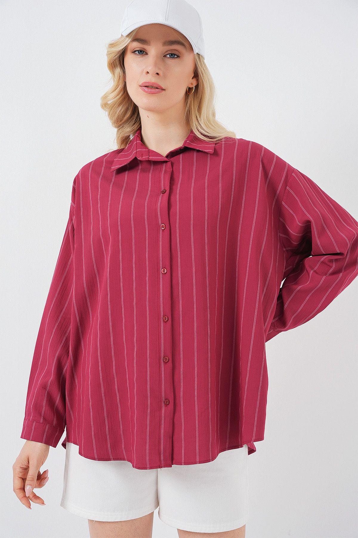 Bigdart-3900 Oversize Checkered Shirt - Red 3