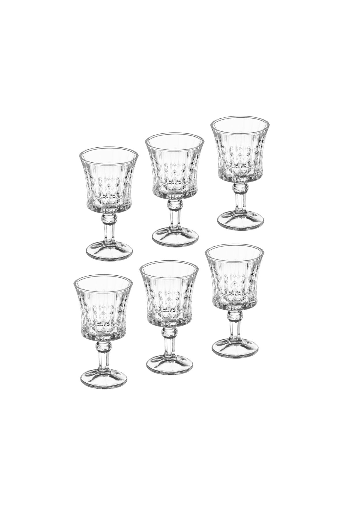 Dania-Set of 12 glass cups with base for juice and for all occasions and receptions Capacity 60 mL 2