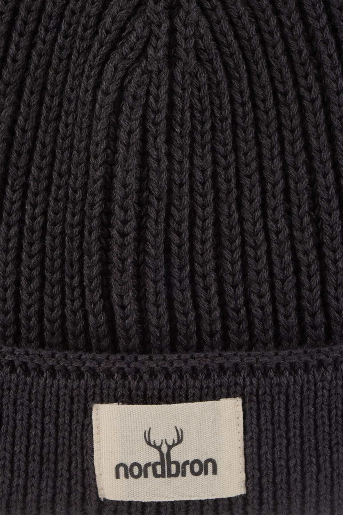 Nordbron-Βαμβακερά πλεκτά Unisex Anthracite - Απλό λογότυπο και μαλακό βασικό Cuat, διπλό διπλό χειμωνιάτικο κορδόνι 3