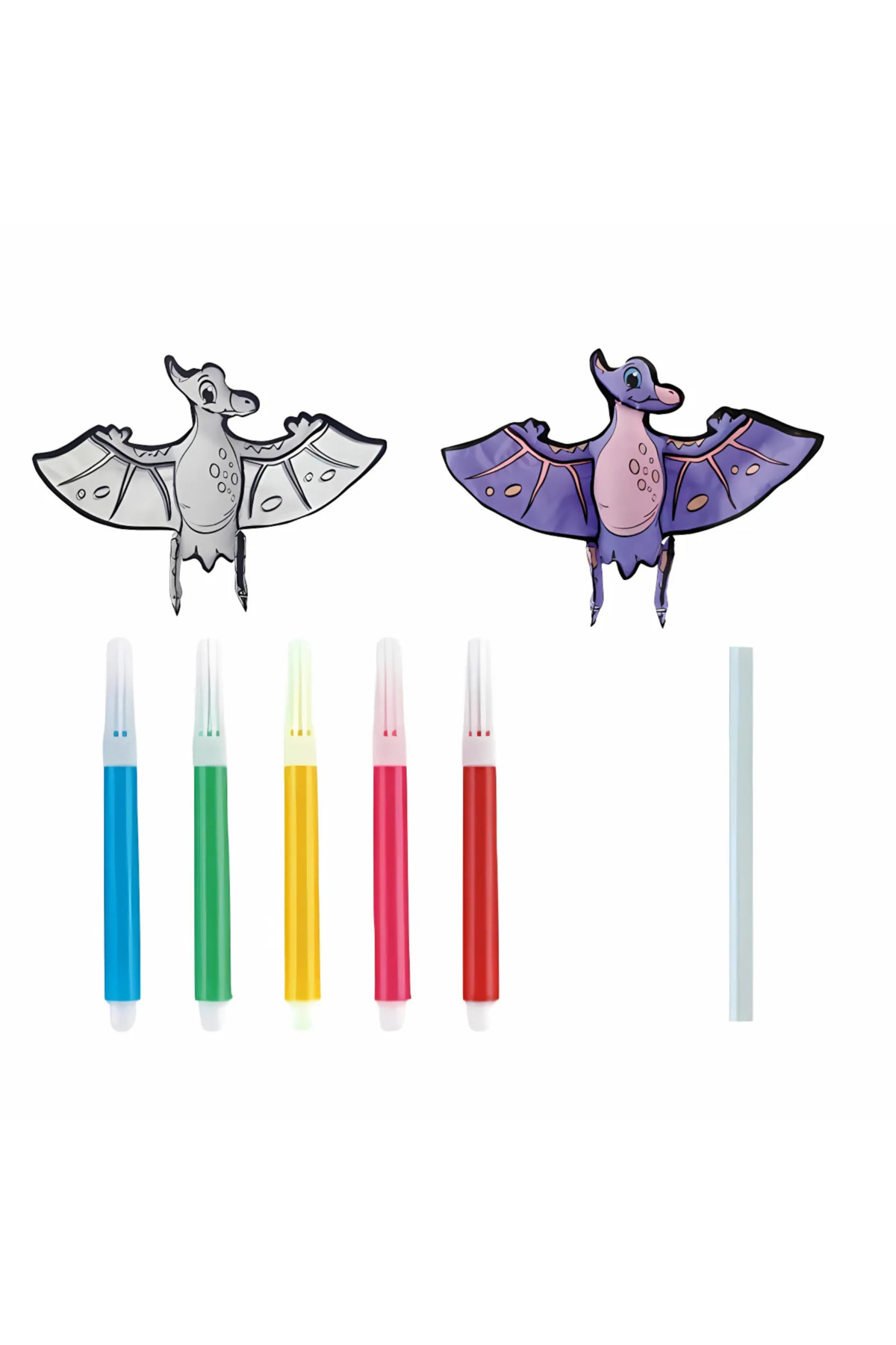 کیت بادکنک نقاشی‌پذیر بادی به شکل دایناسور برای کودکان، اسباب‌بازی پتروسار دست‌ساز با قابلیت رنگ‌آمیزی Pe