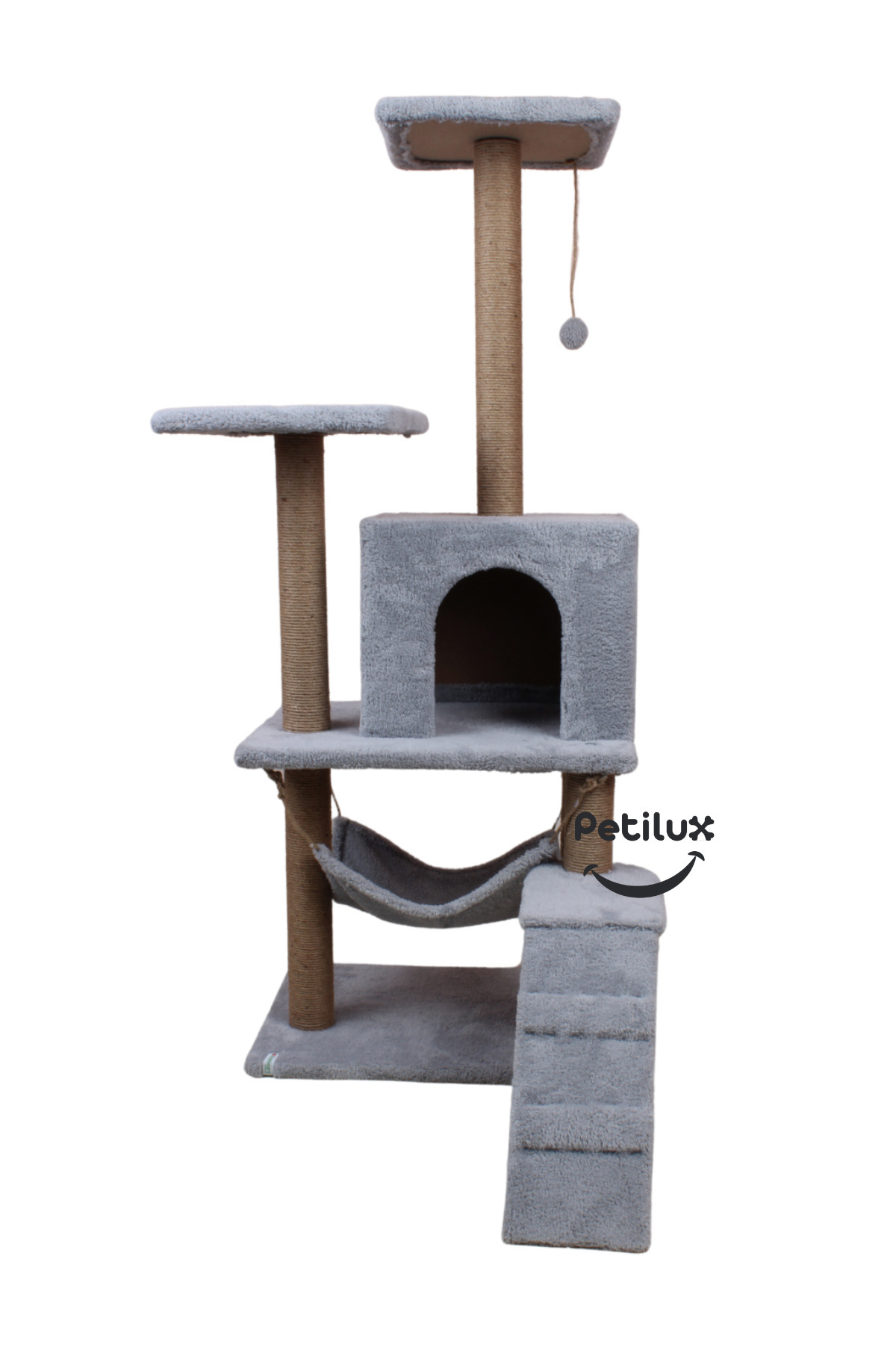 Petilux-Multi-Purpose Multi-Tier Cat Play & Activity House with Rest Hammock Nest Scratching Post 2