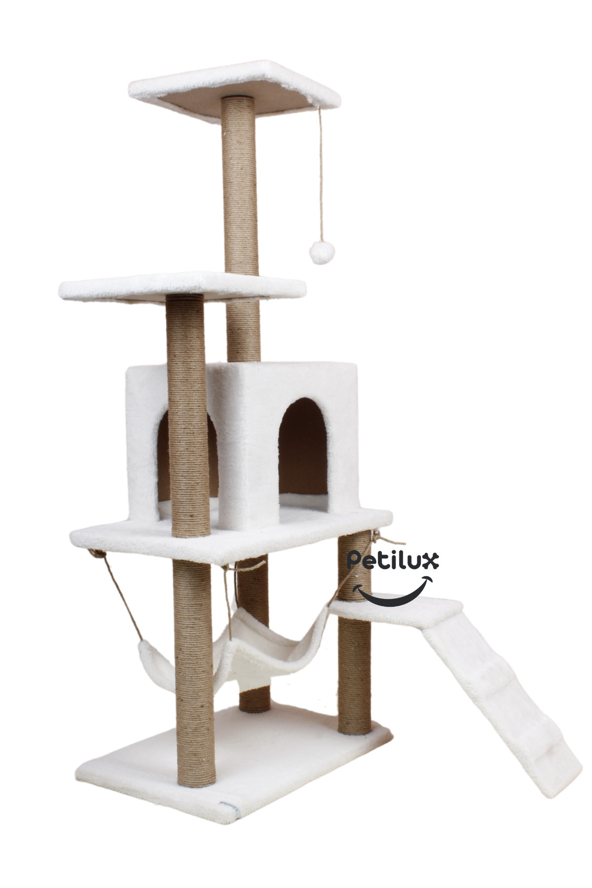 Petilux-Multi-Purpose Multi-Tier Cat Play & Activity House with Rest Hammock Nest Scratching Post 3