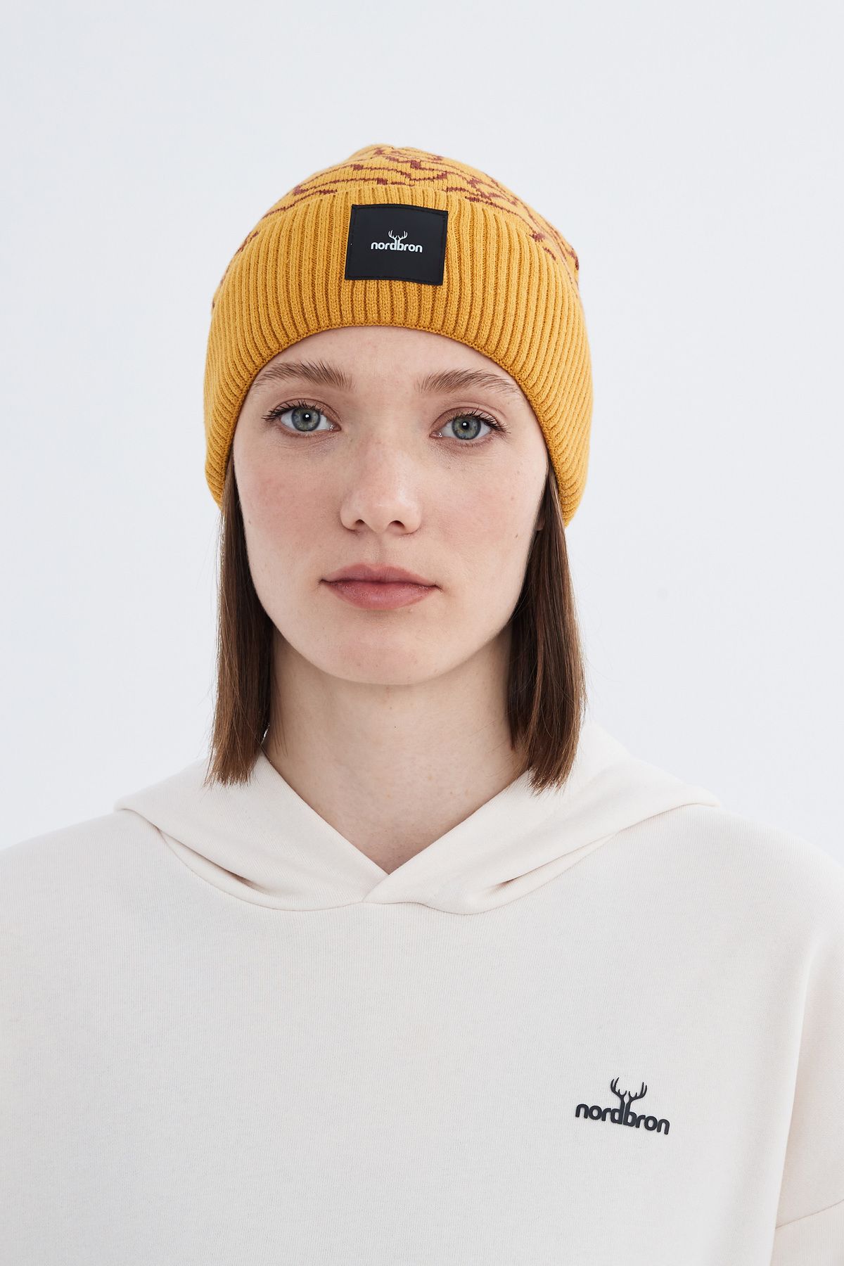 Nordbron-Winter Basic Casual Rhine - Stretchy Double-Layer Soft Knitwear Beanie with Sulfide Pattern 1