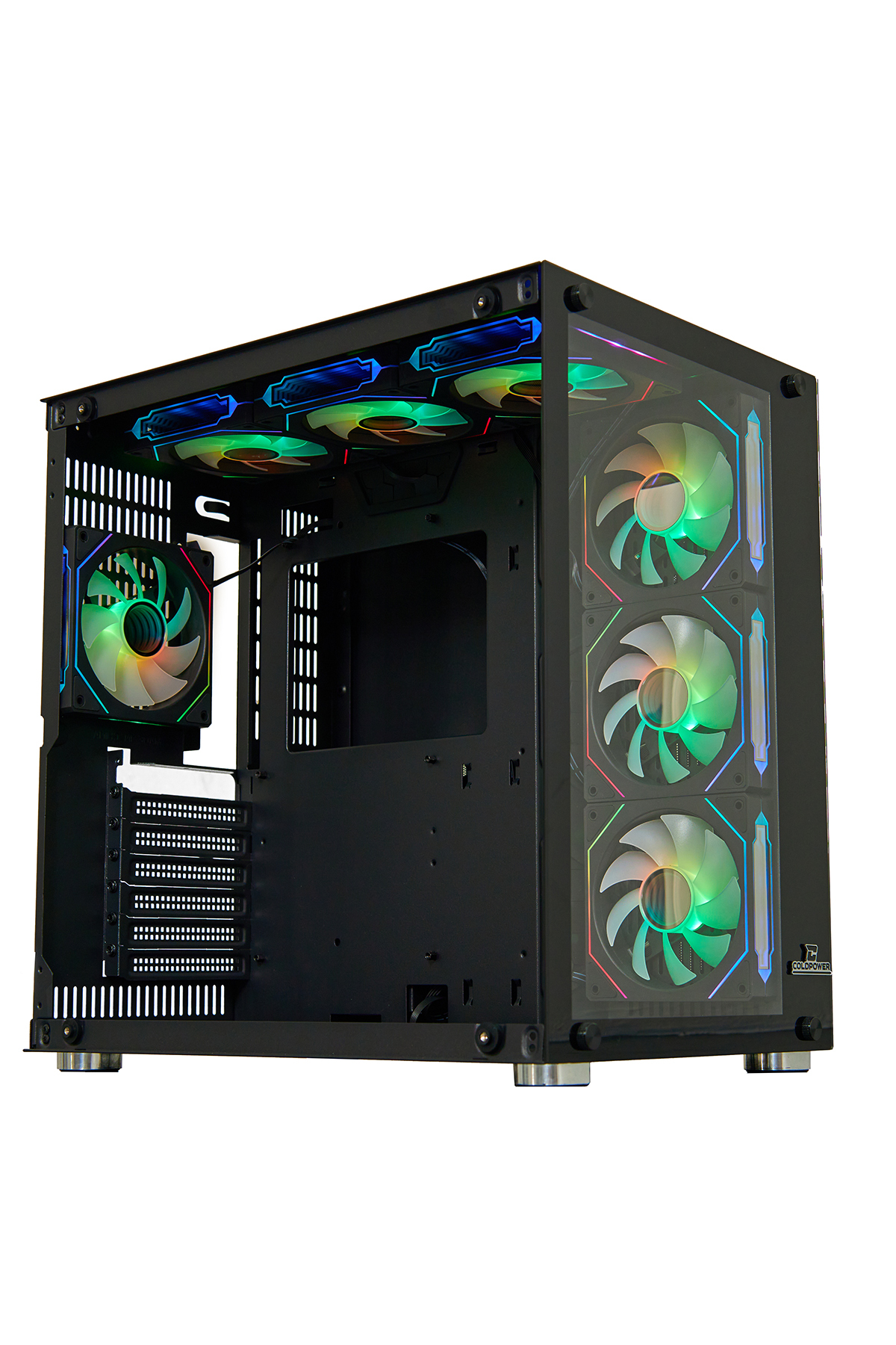 ColdPower Seaview 7x Argb Sessiz Fan Temper Cam 750 Watt 80 Bronze