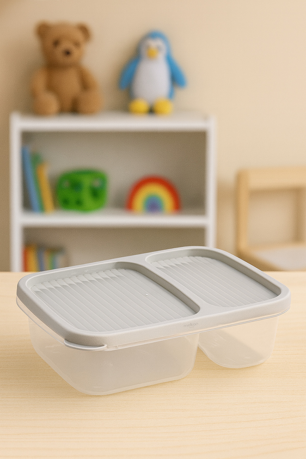 Melkan Home-Two Compartment Storage Container 675 ml |   Bpa Free Nutrition Container & Practical Lunch Box 1