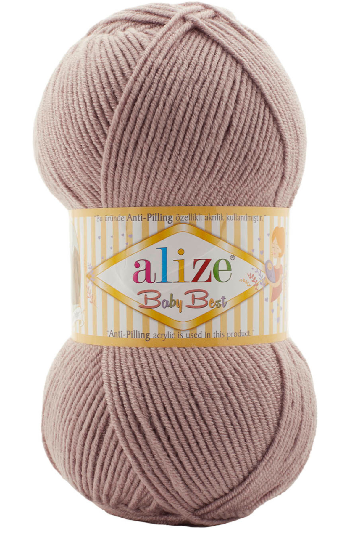 Baby Best 142 Rose Grey 10% Bamboo - 90% Acrylic (Anti-pilling Acrylic) / 100 gr - 240 m Knitting yarn