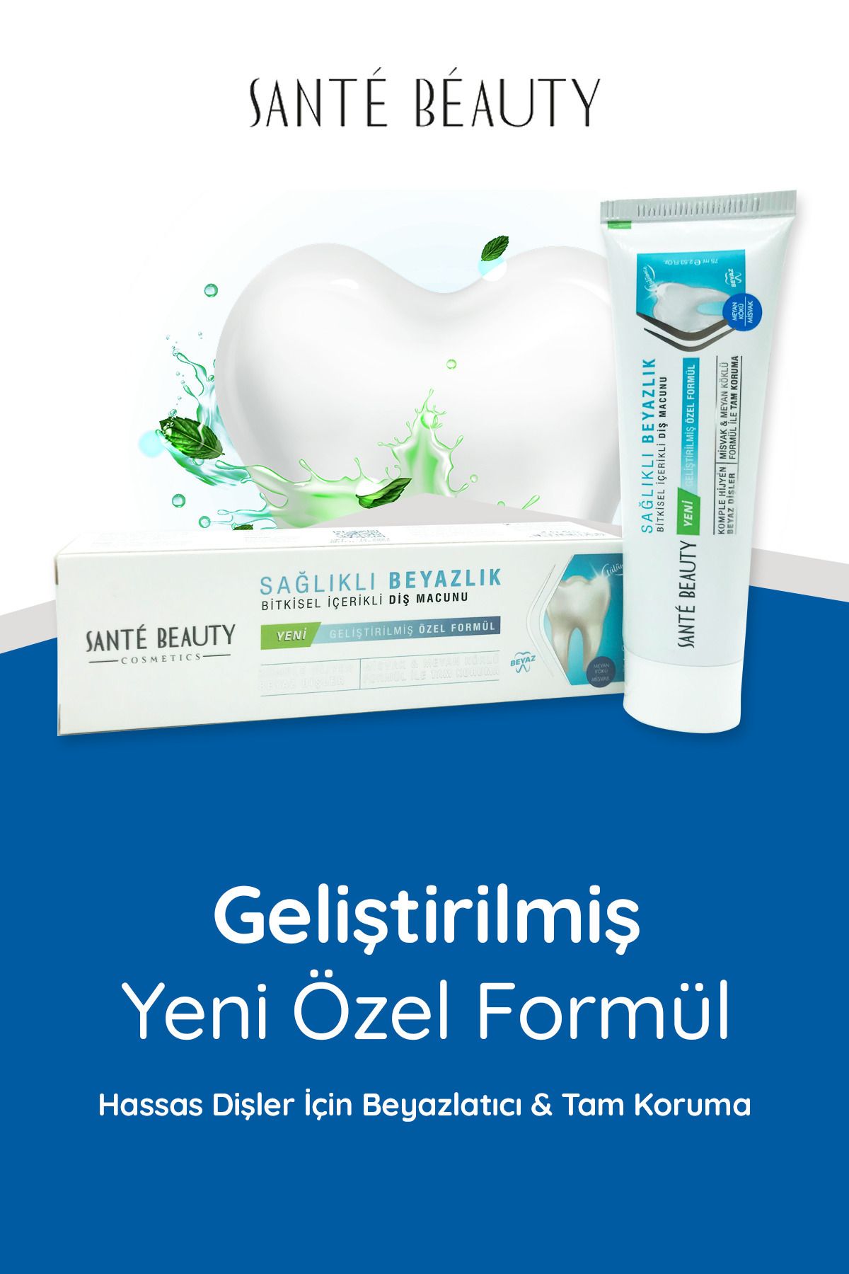 SANTE BEAUTY-Effective Toothpaste Against Bad Breath with Natural Miswak Extract & Licorice Root Herbal Content 75 ml 3