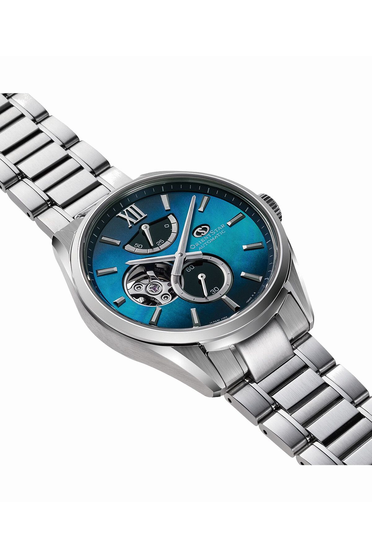 Orient Star-Ceas automat bărbătesc albastru, Orient F744, japonez, 24 de pietre, rezervă de mers de 50 de ore 4