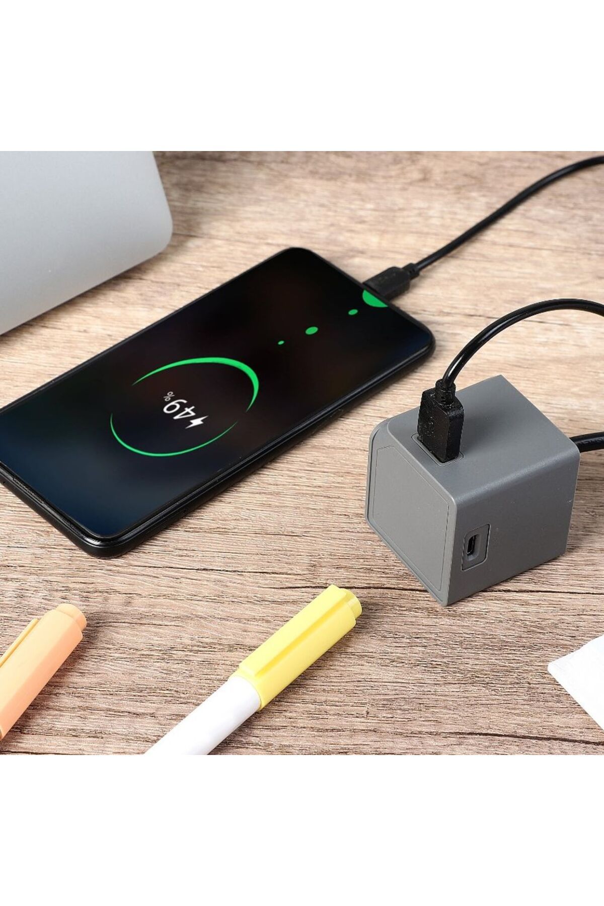 Allocacoc-USB charger, Cube Extended by Allocacoc, 4xUSB, 1.5m, gray 3